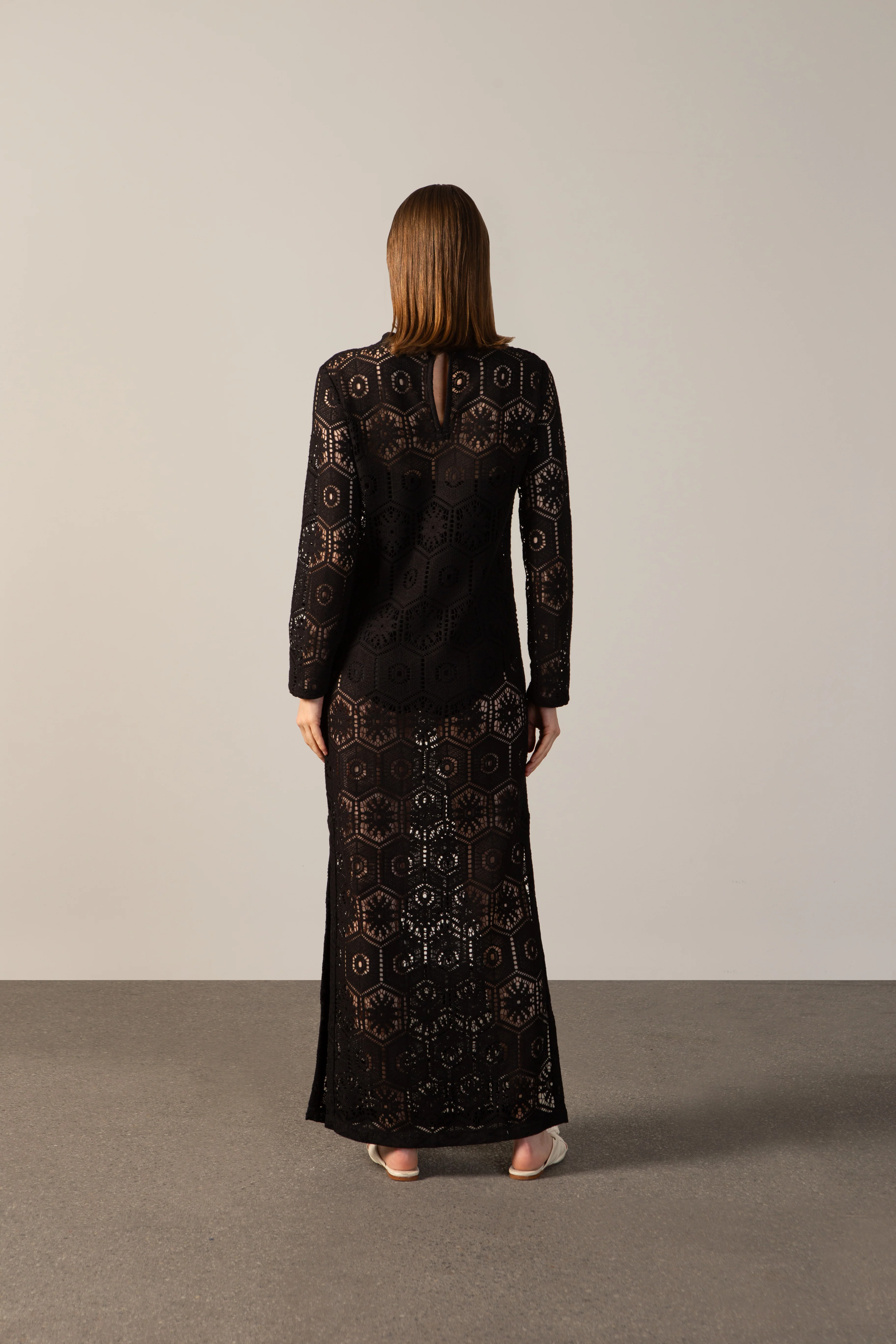 Le Sirenuse Lace Long-Sleeved Dress - Image 3