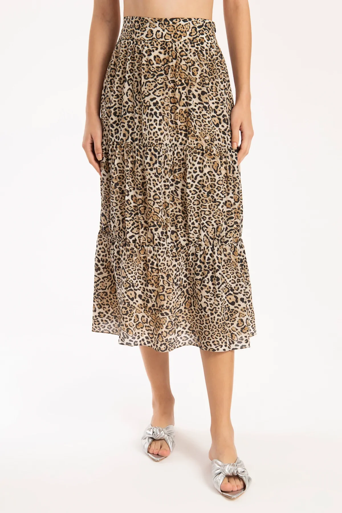 Leopard Frilled Skirt - Image 3