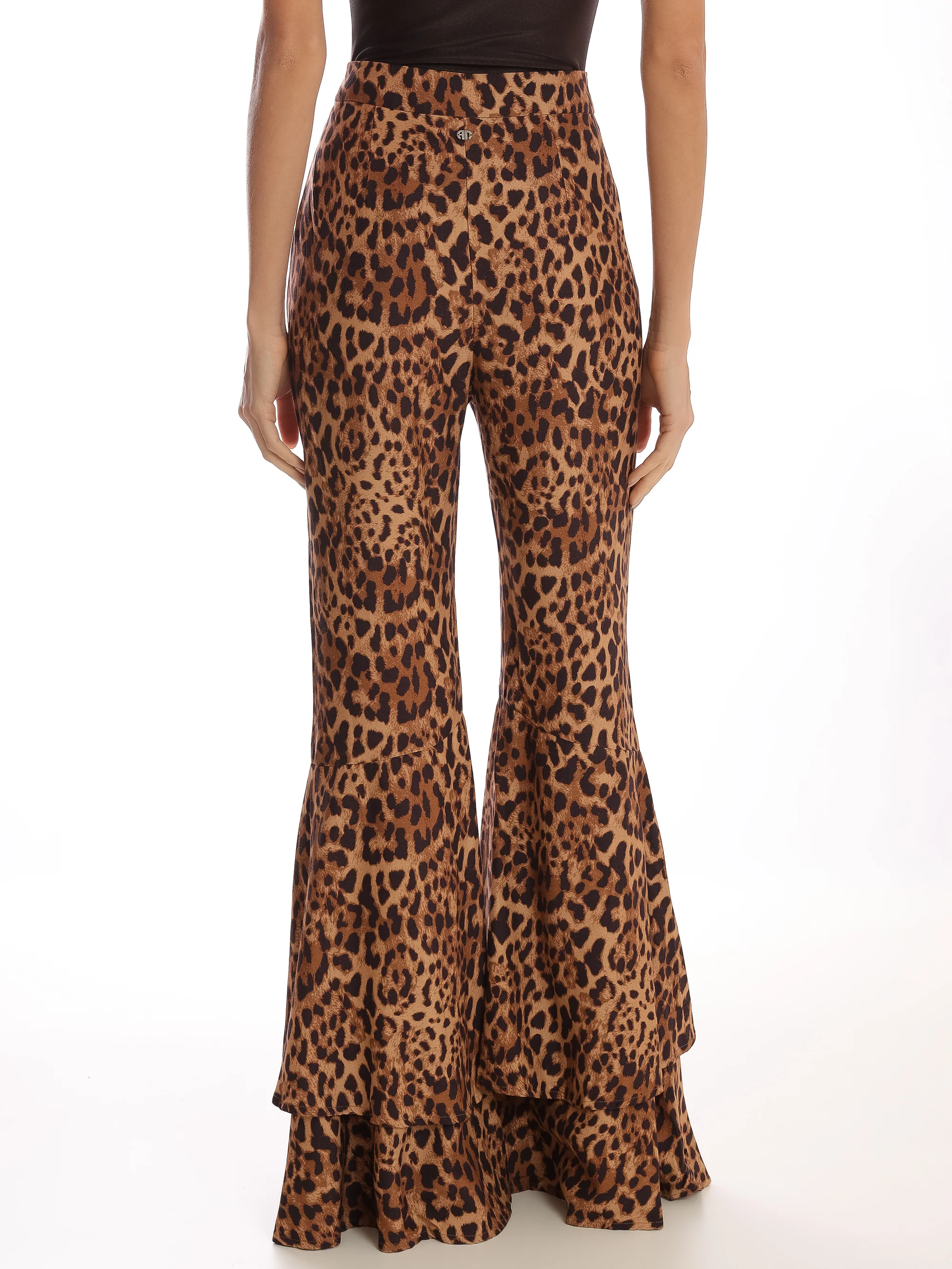 Leopard Ruffle Detail Pants - Image 2