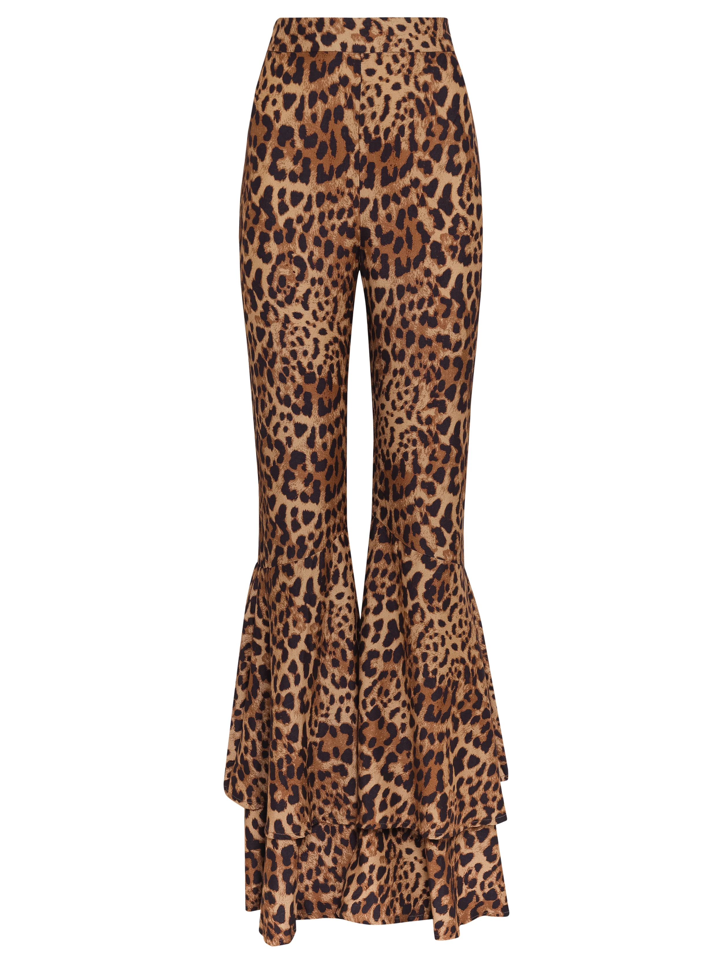 Leopard Ruffle Detail Pants - Image 3