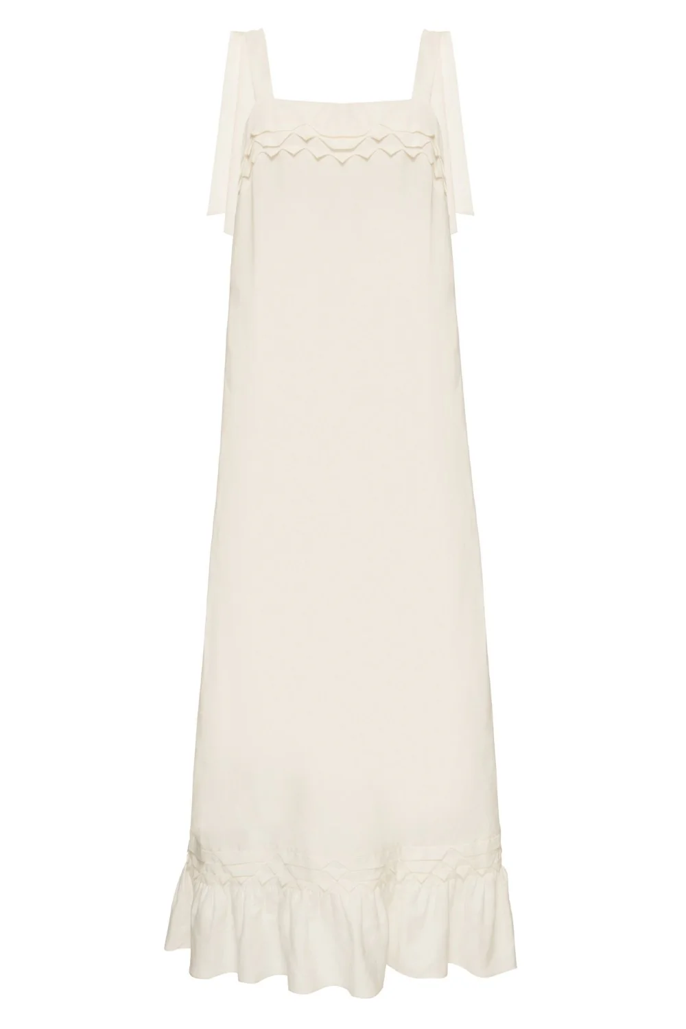 Linen Long Dress With Application - Image 5