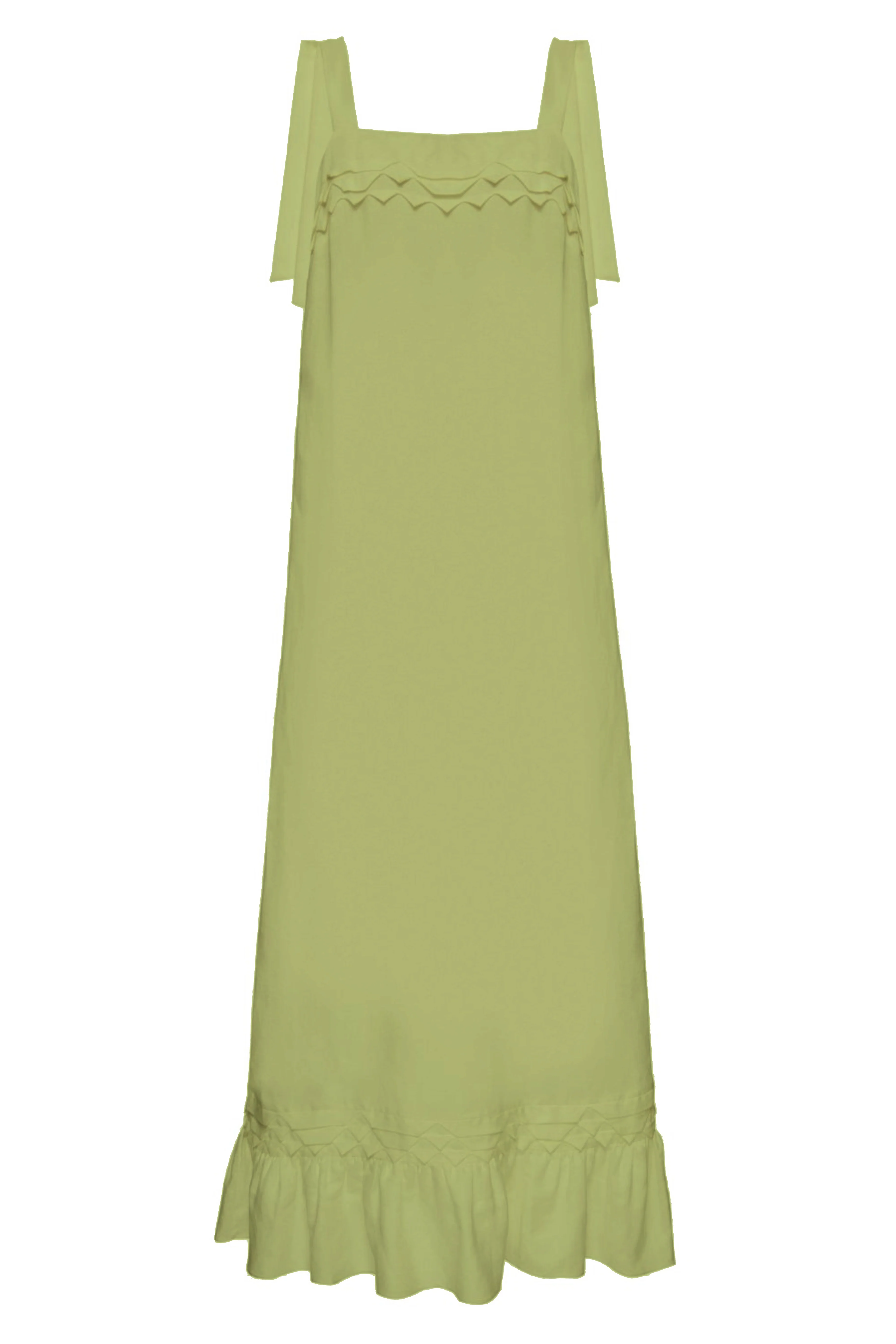 Linen Long Dress With Application - Image 6