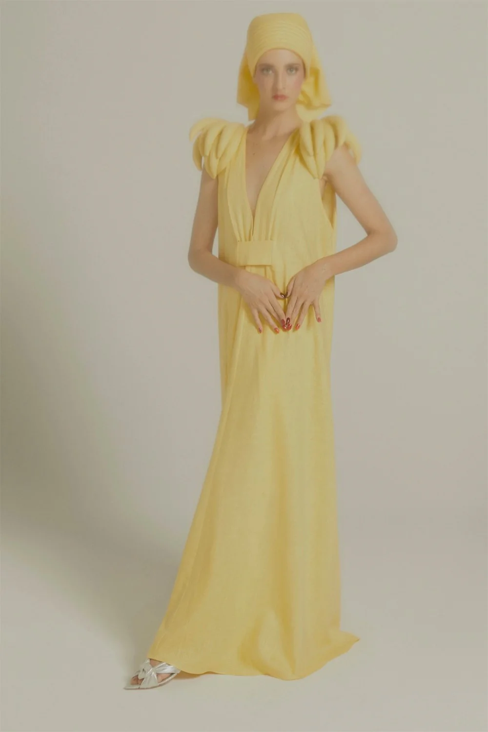 Banana Long Dress with Bananas Detail - Image 2