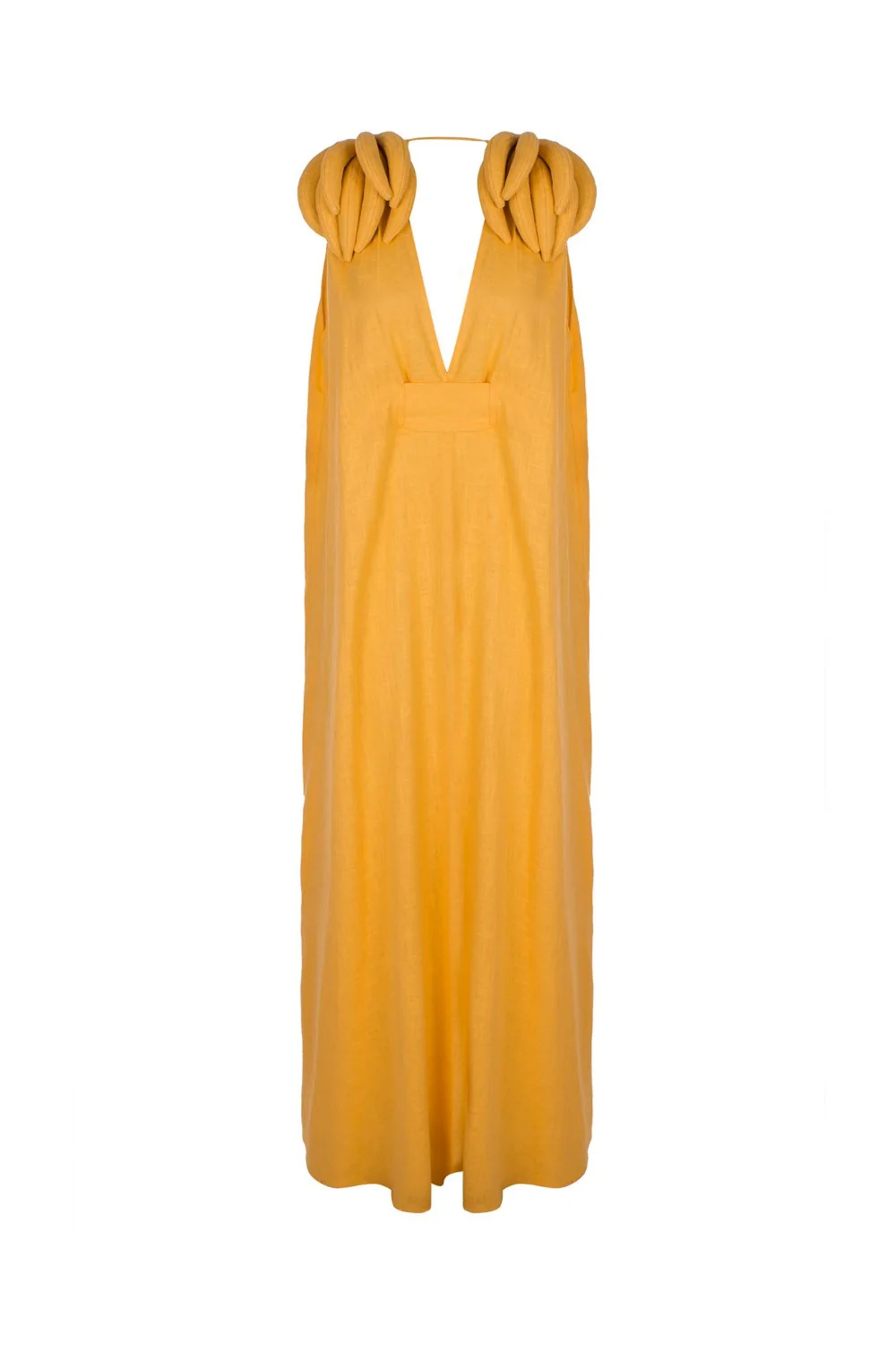 Banana Long Dress with Bananas Detail - Image 3