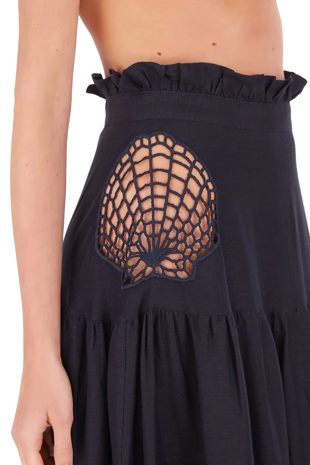 Marine Long Skirt With Seashell Embroidery - Image 2