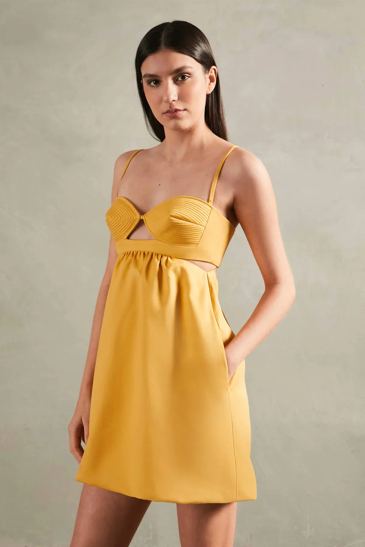 Matelasse Cotton Short Dress - Image 2