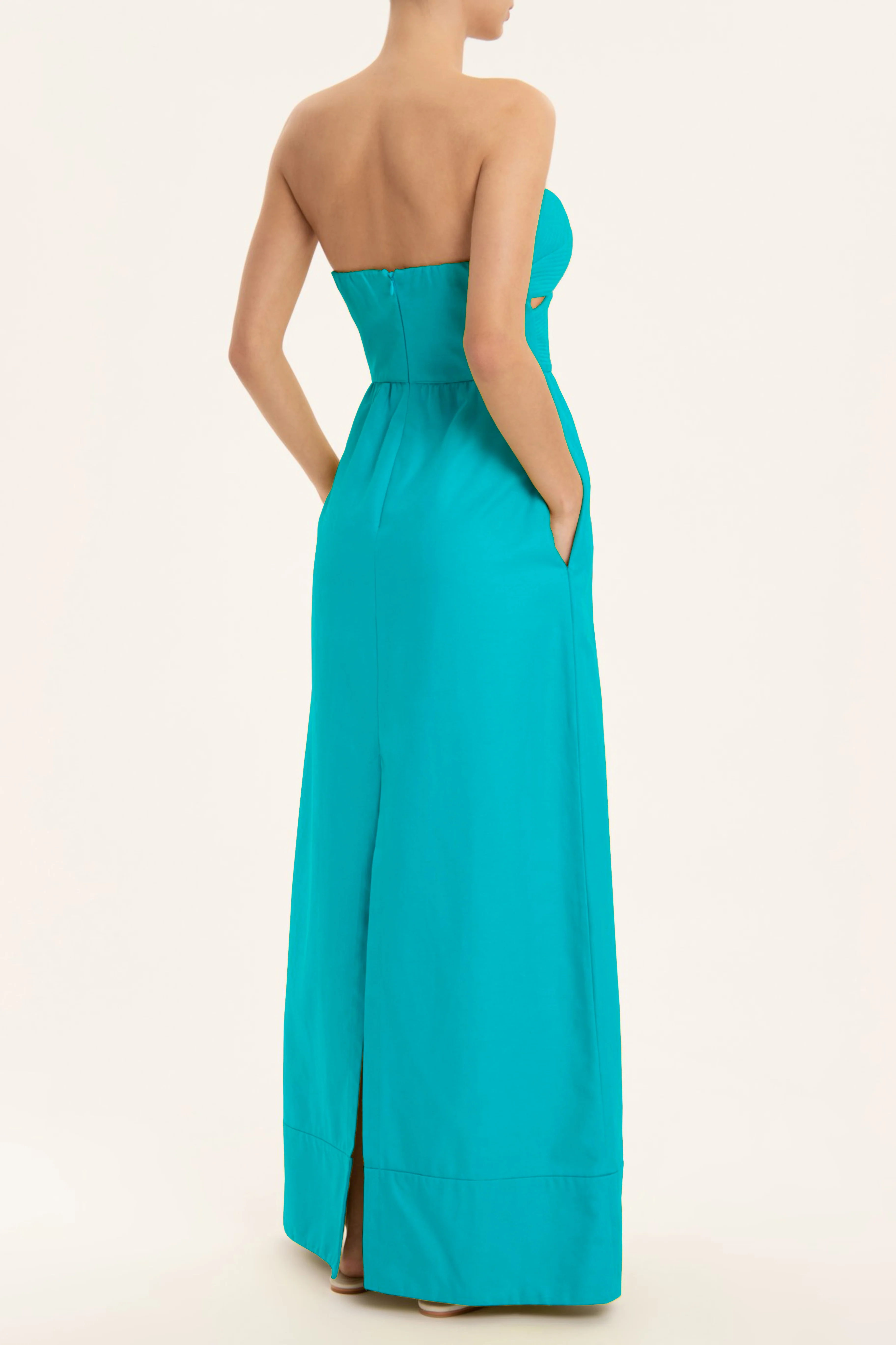 Matelasse Strapless Long Dress - Image 5