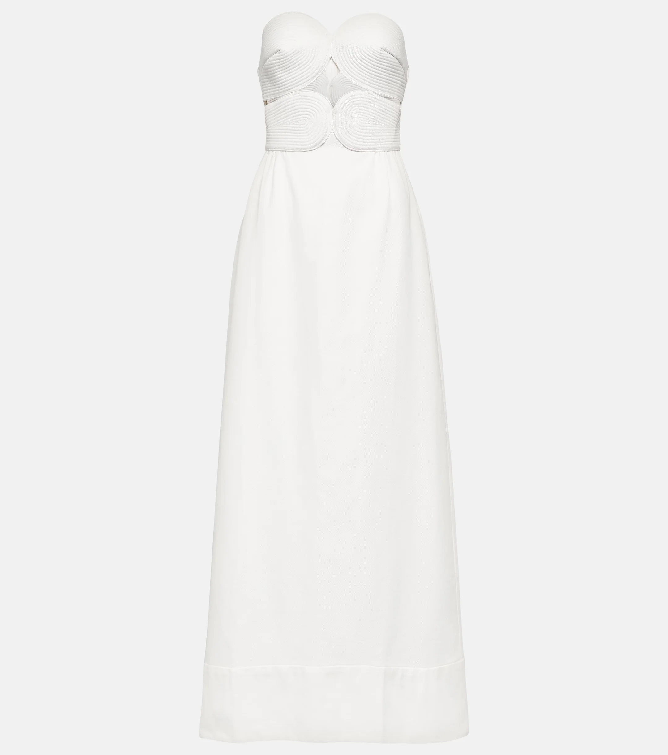 Matelasse Strapless Long Dress - Image 9