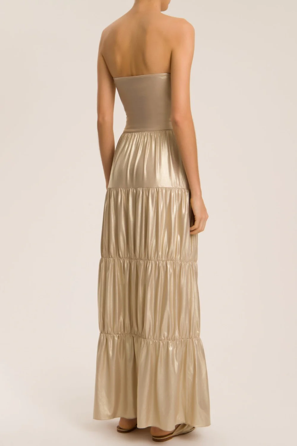 Metallic Frilled Long Skirt - Image 3