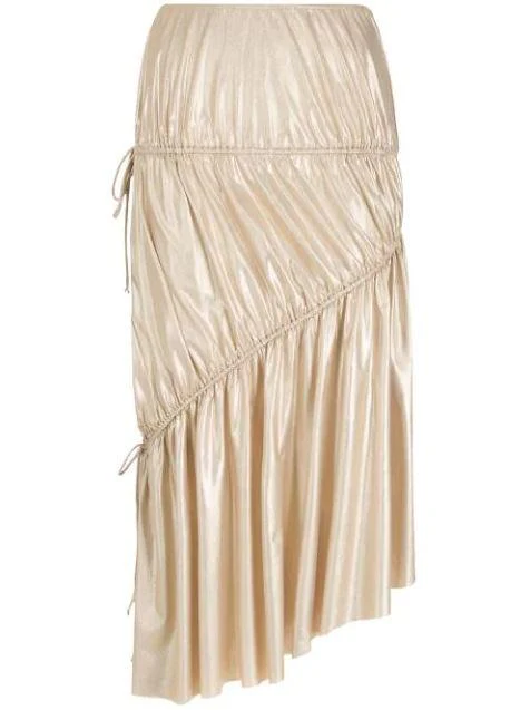 Metallic Frilled Midi Skirt - Image 5
