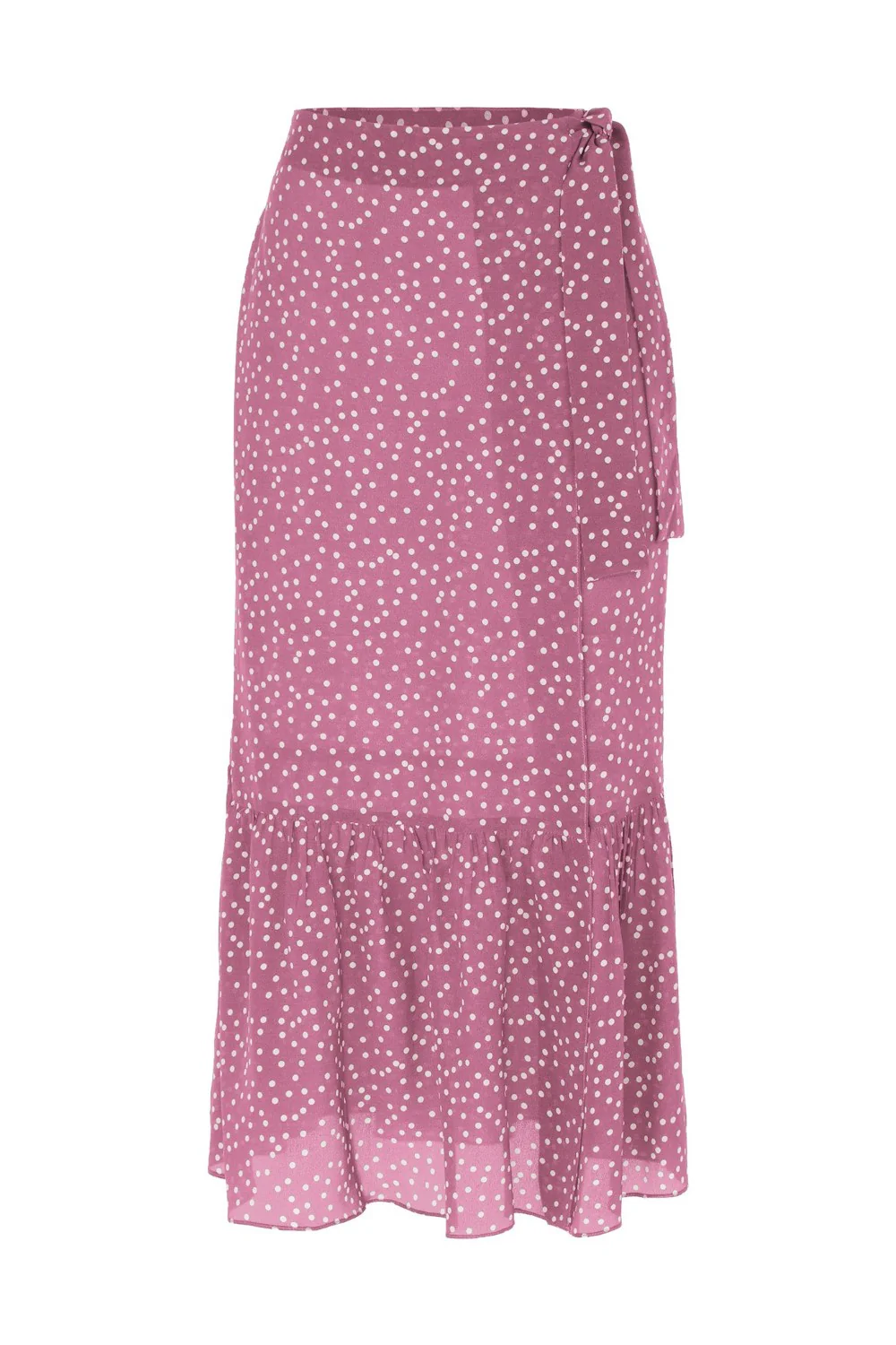 Mille Punti Midi Silk Skirt with Ruffles - Image 2