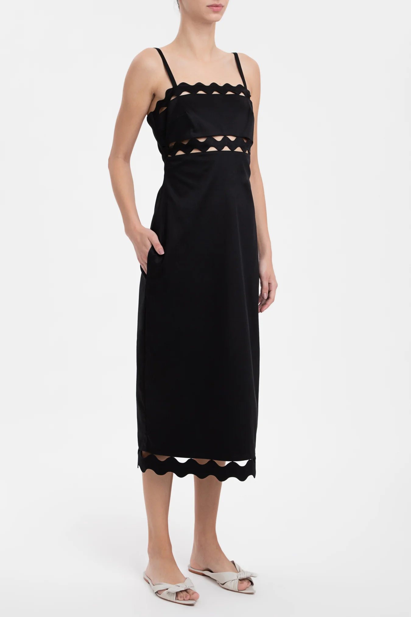 Moves Midi Dress With Straps - Image 6