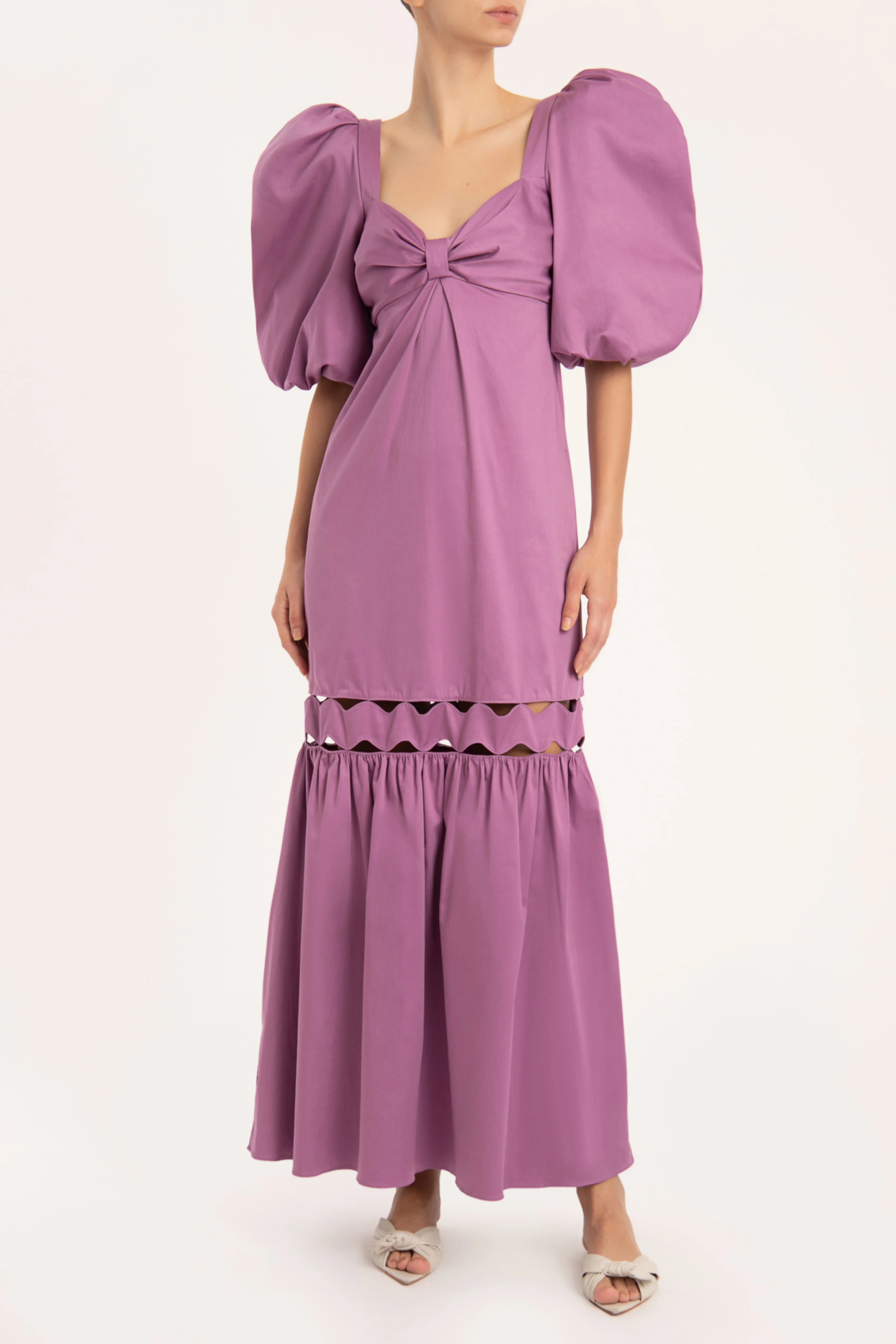 Moves Puff-Sleeved Long Dress - Image 2