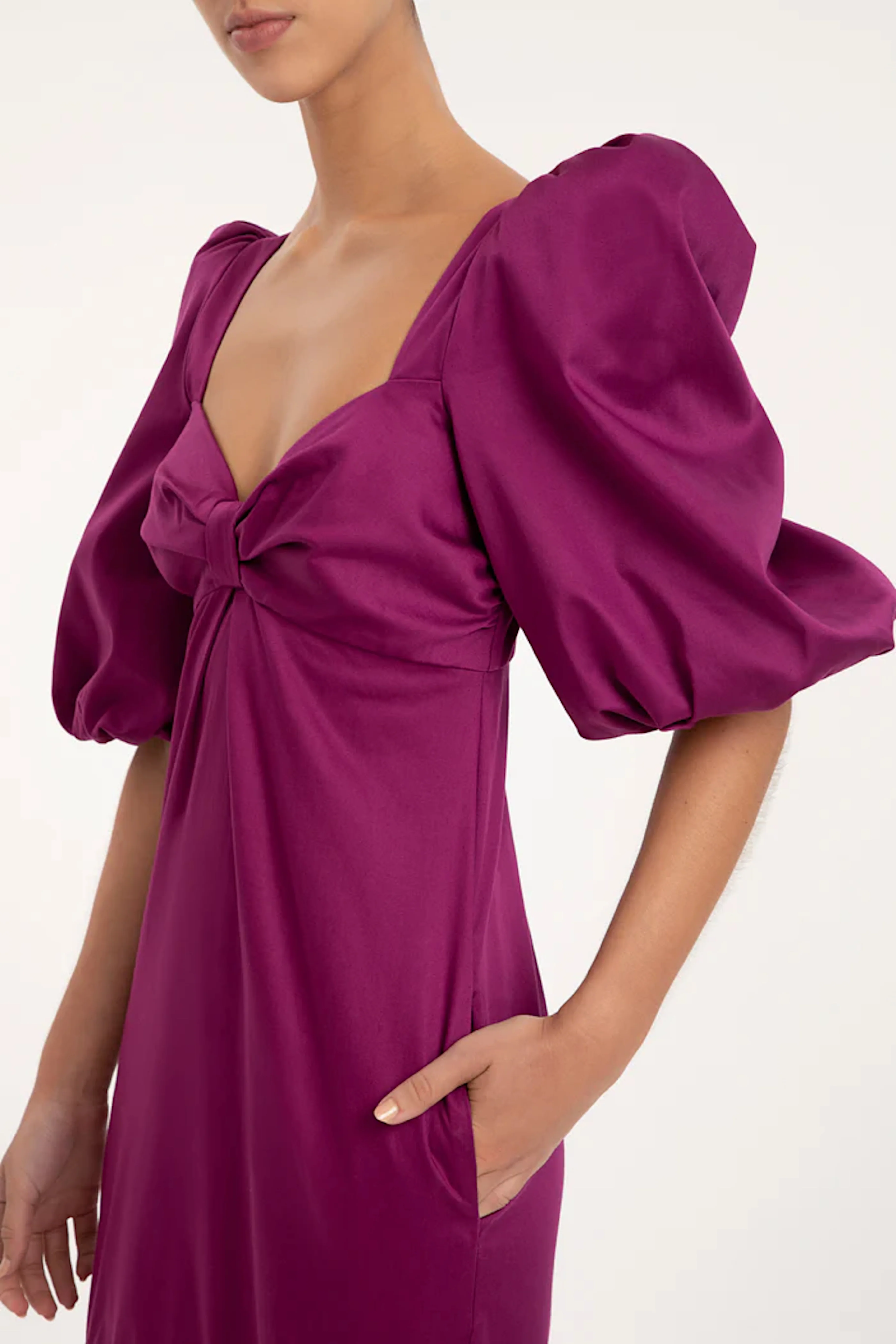 Moves Puff-Sleeved Long Dress - Image 7