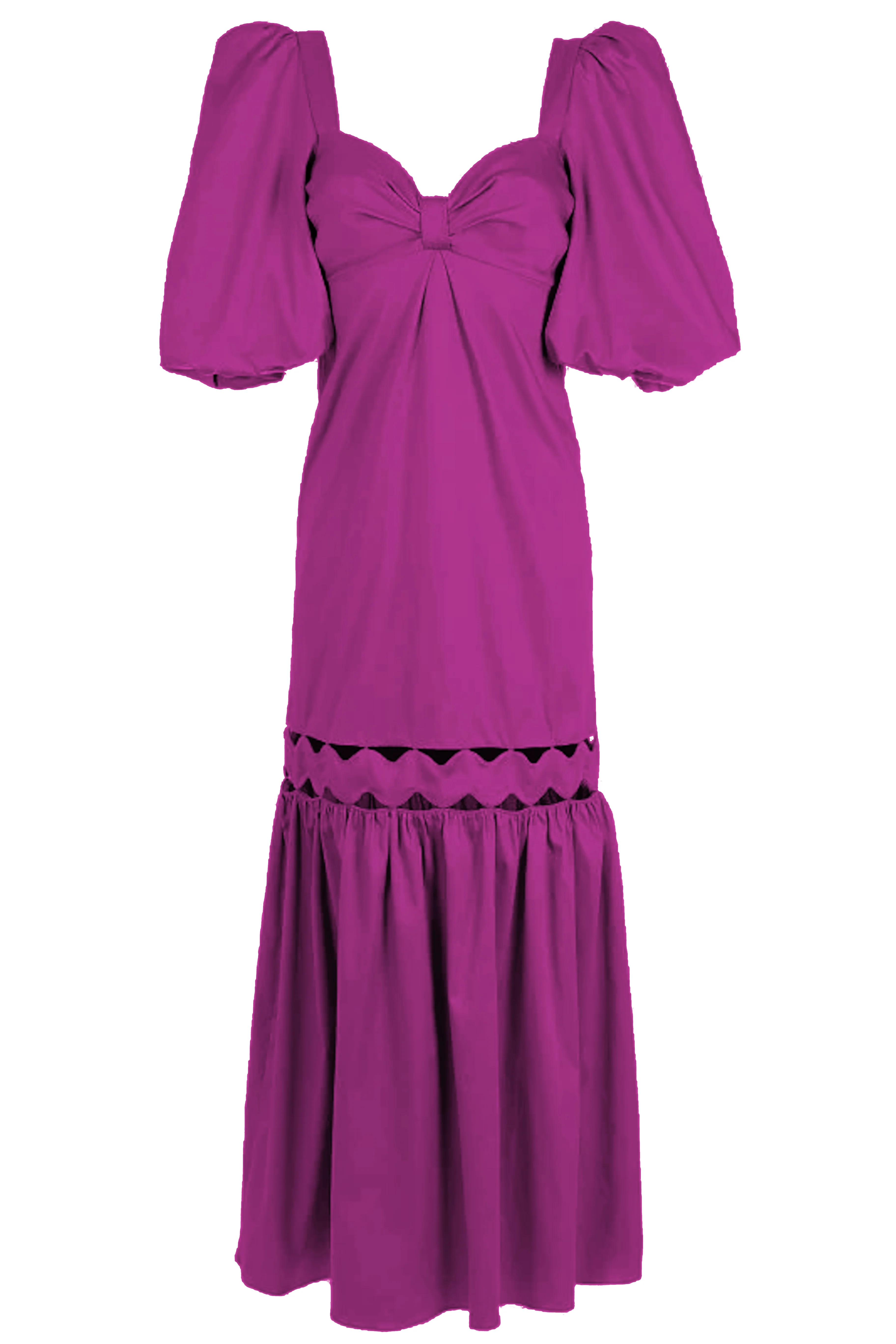 Moves Puff-Sleeved Long Dress - Image 9