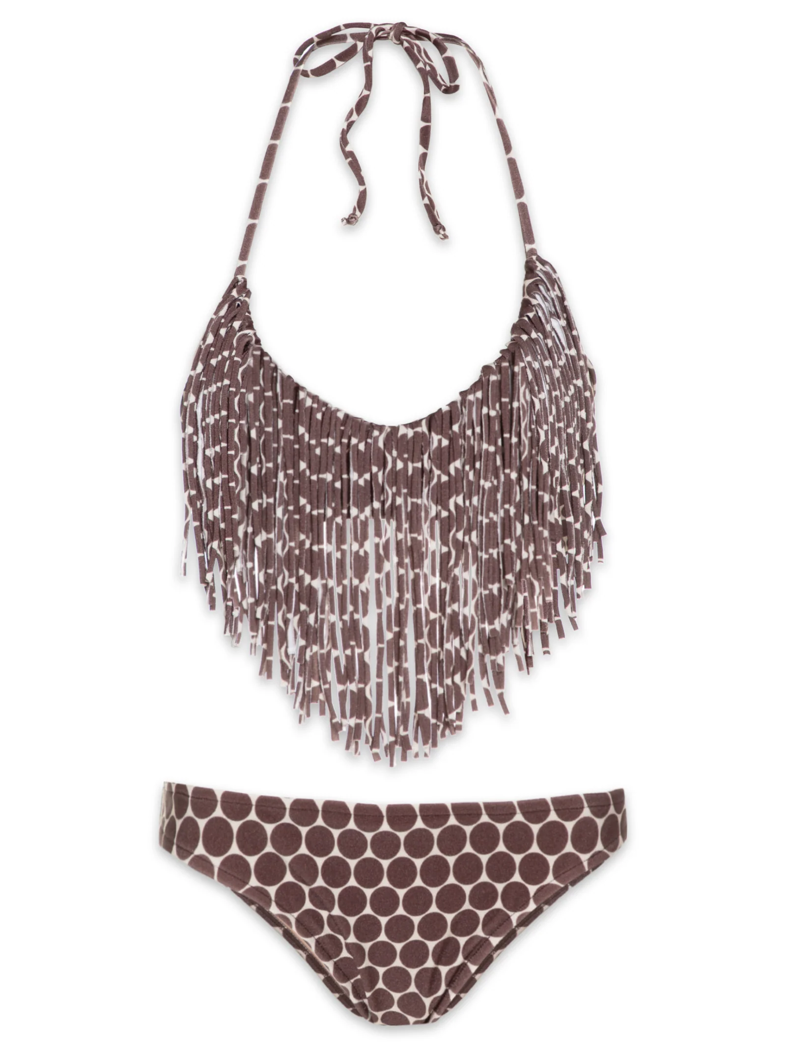 New Pois Fringe Halterneck Bikini - Image 6