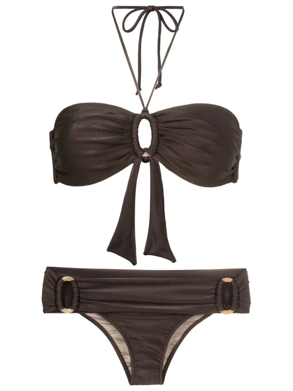 New Pois Solid Hoops Bikini - Image 4