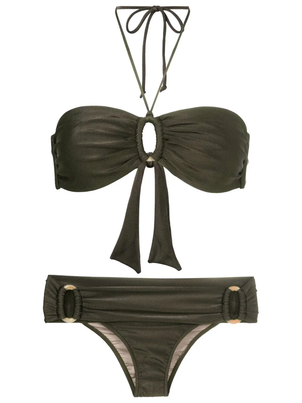New Pois Solid Hoops Bikini - Image 7