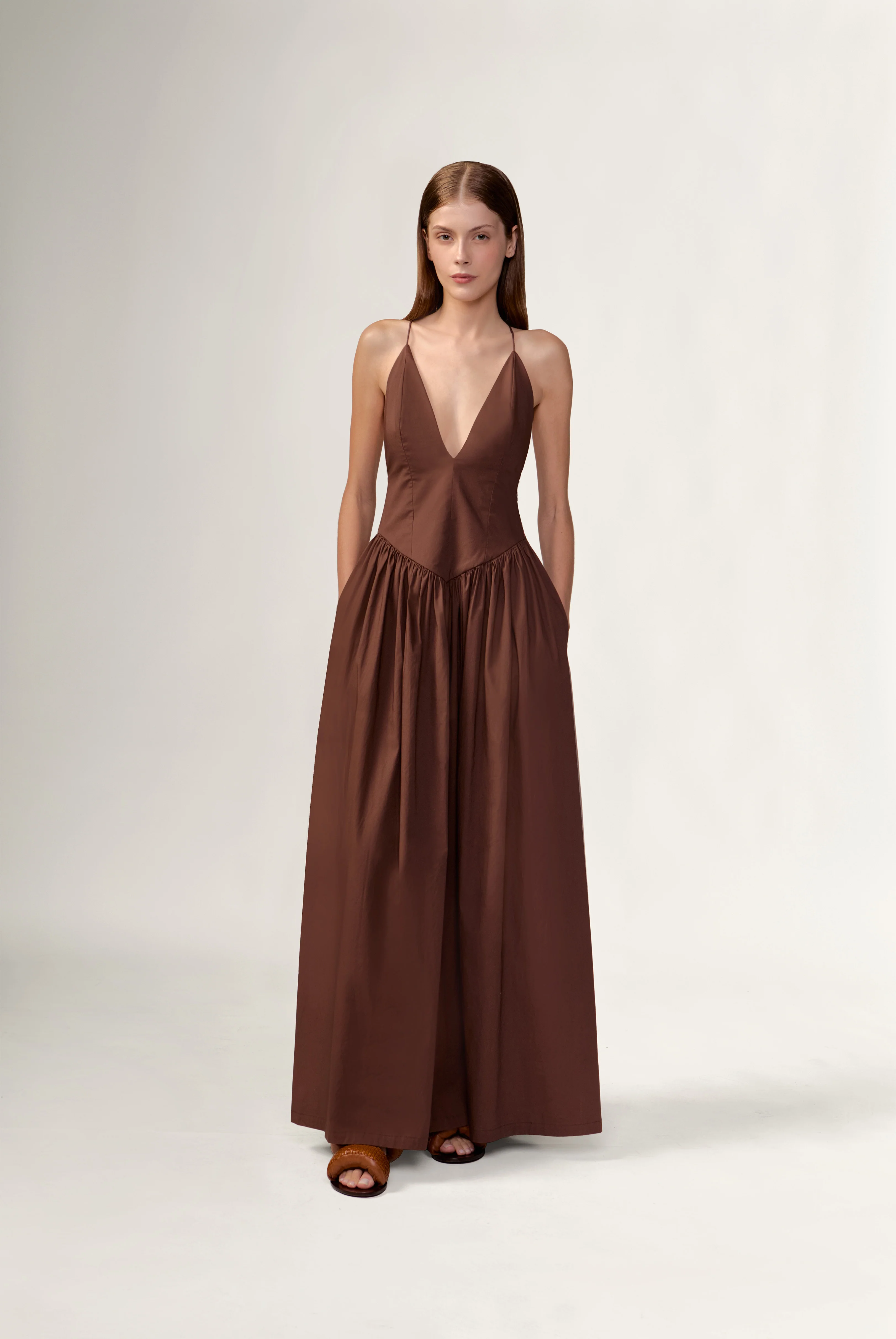 Opulence Deep V-Neck Maxi Dress - Image 4
