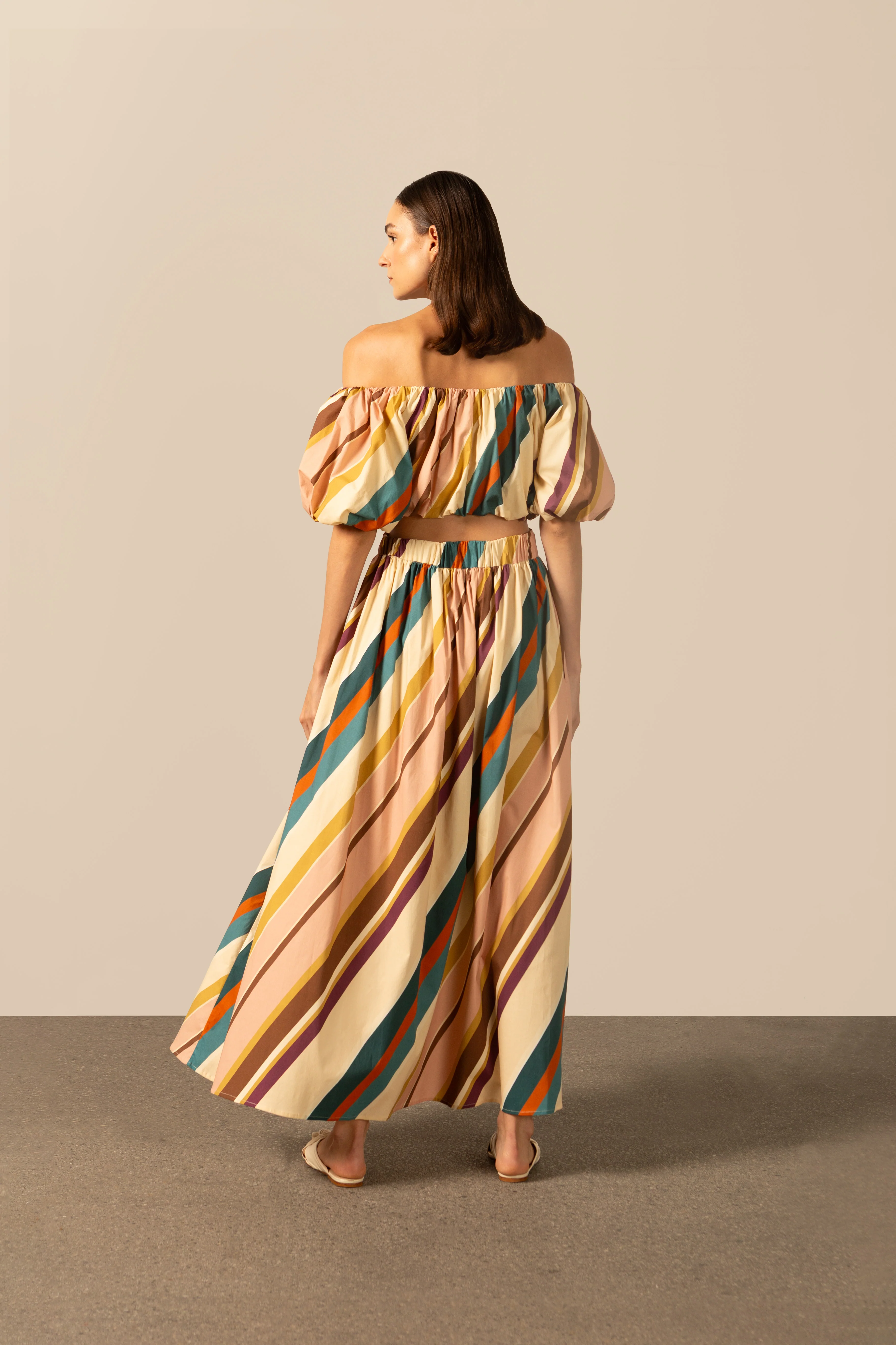 Organic Stripes Long Skirt - Image 3