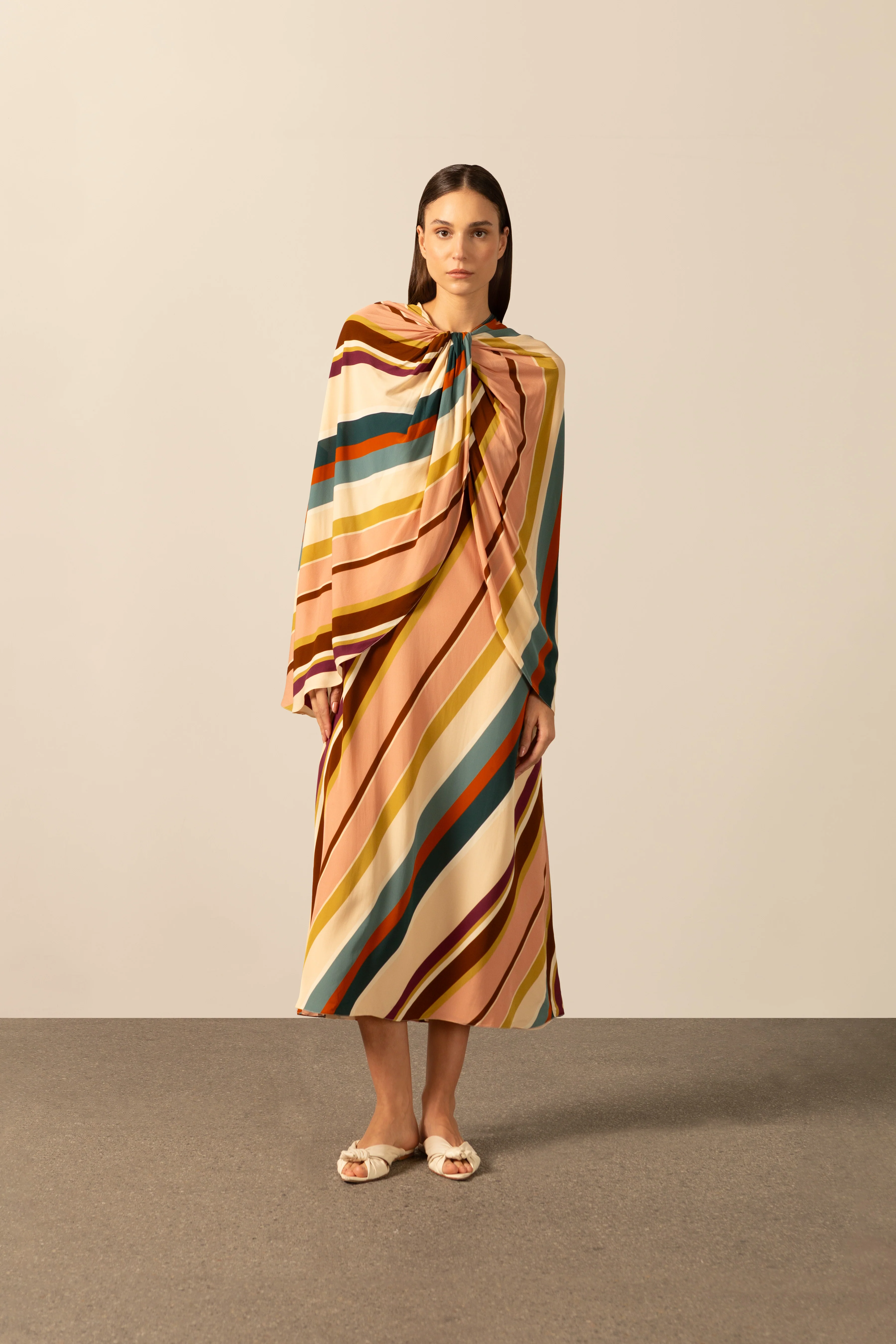 Organic Stripes Midi Dress - Image 3
