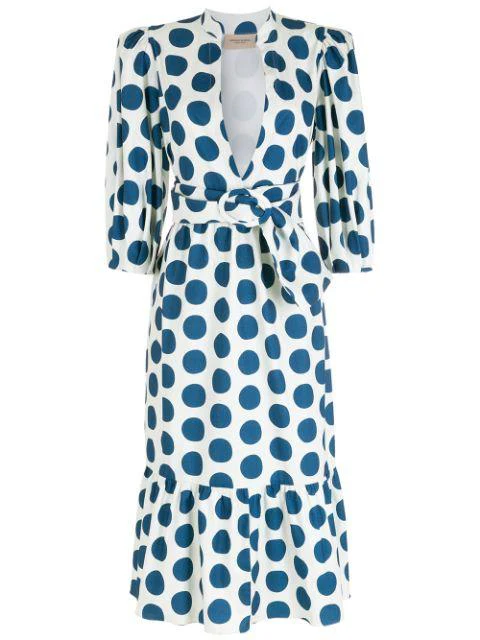Pois Compose Midi Dress With Belt - Image 3