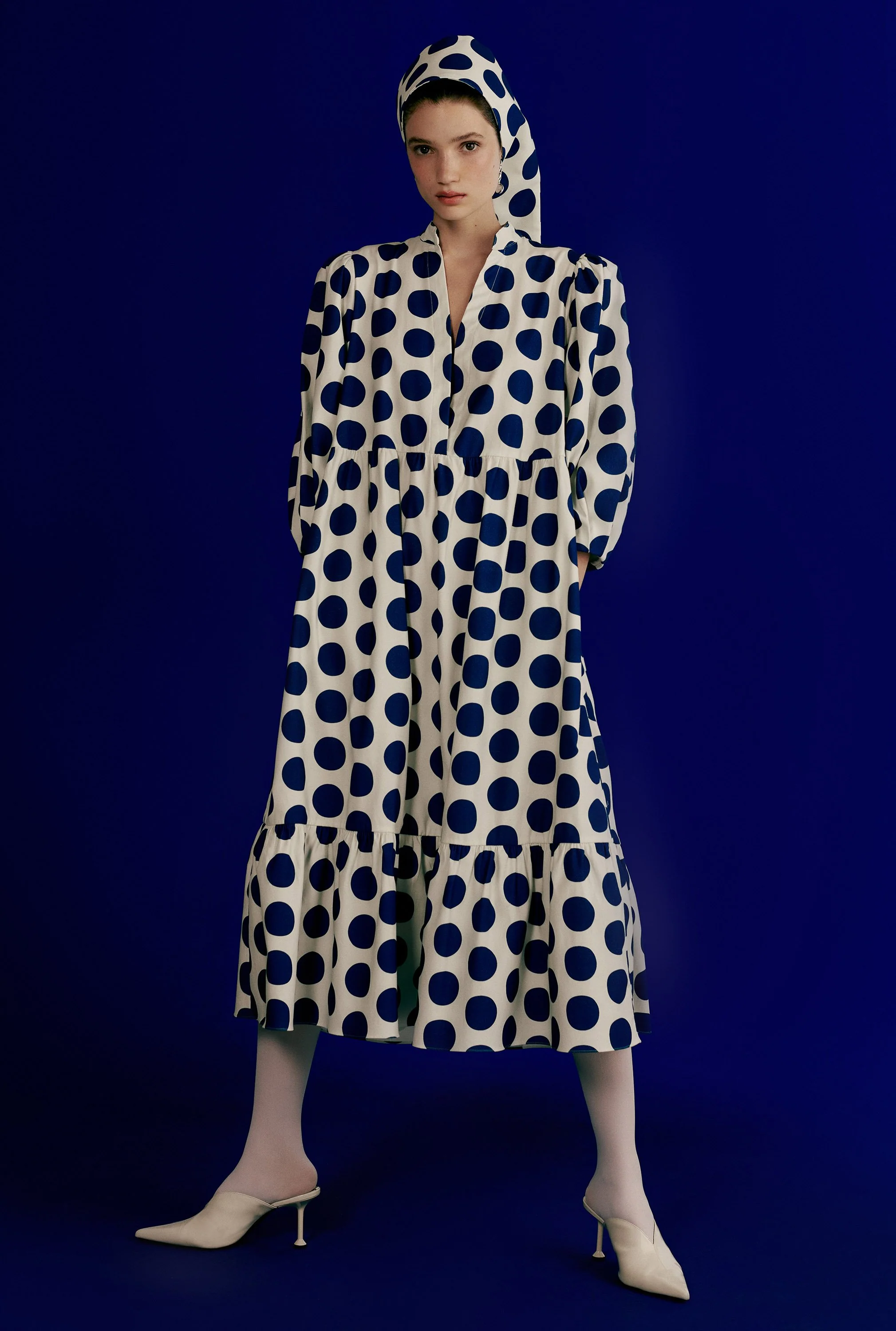 Pois Compose Midi Dress With Belt - Image 4