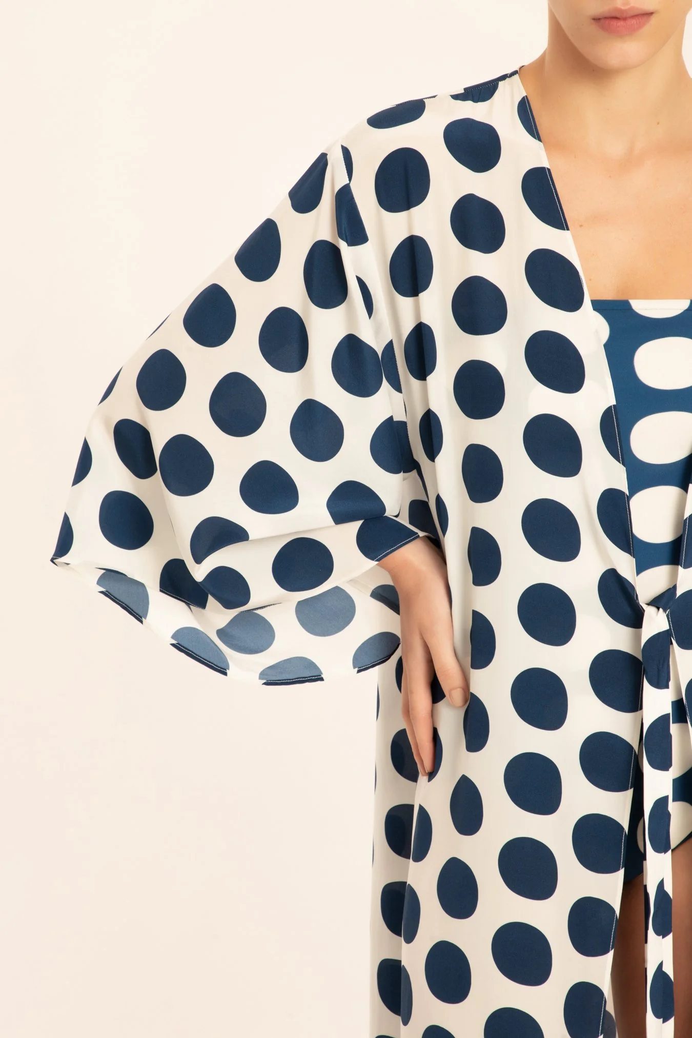 Pois Compose Midi Robe - Image 2
