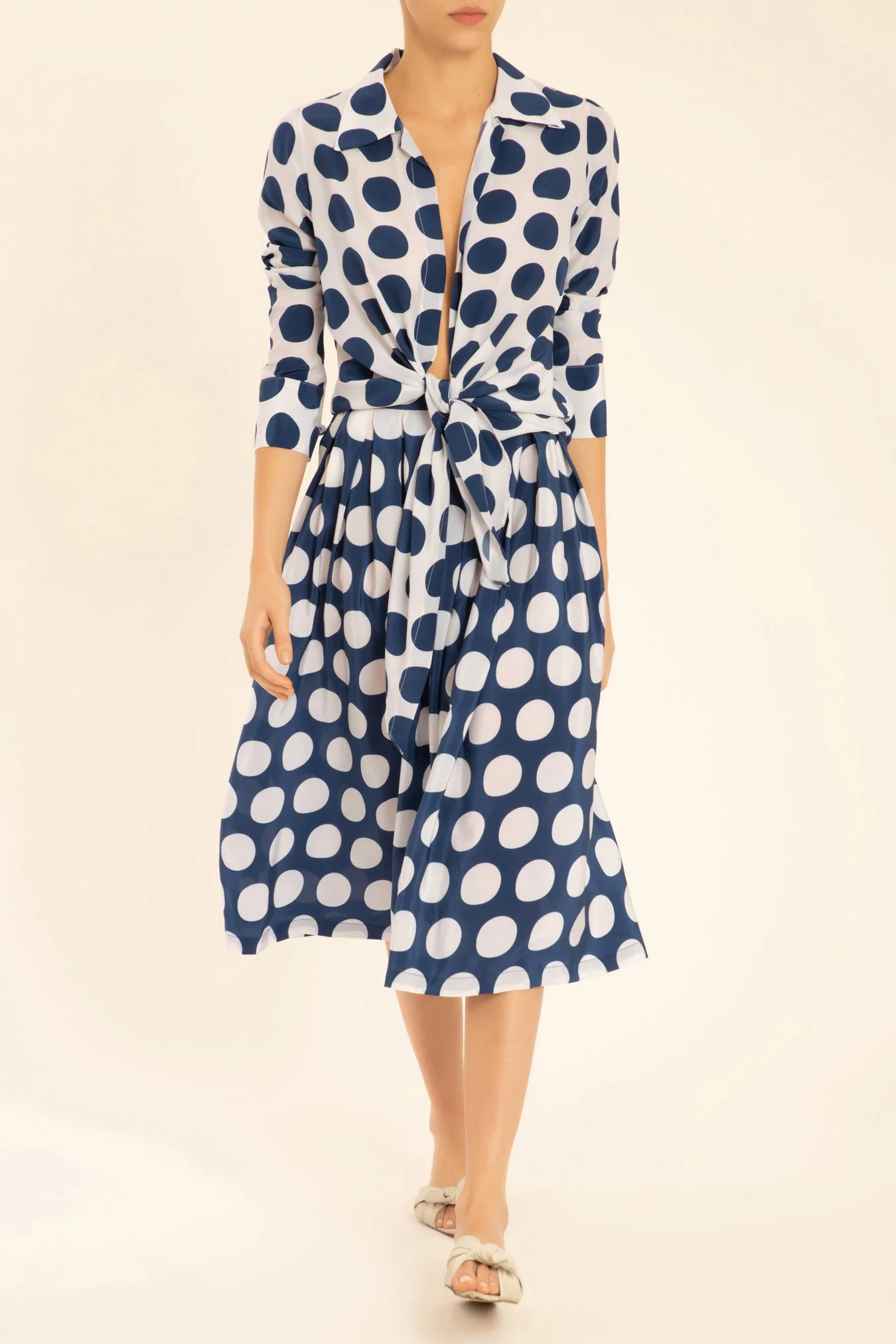 Pois Compose Shirt With Knot - Image 2