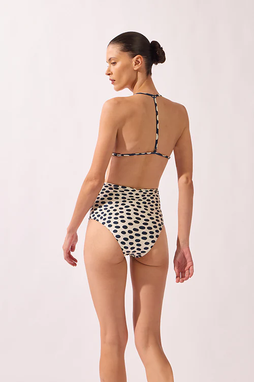 Pois High-Waisted Triangle Bikini - Image 3
