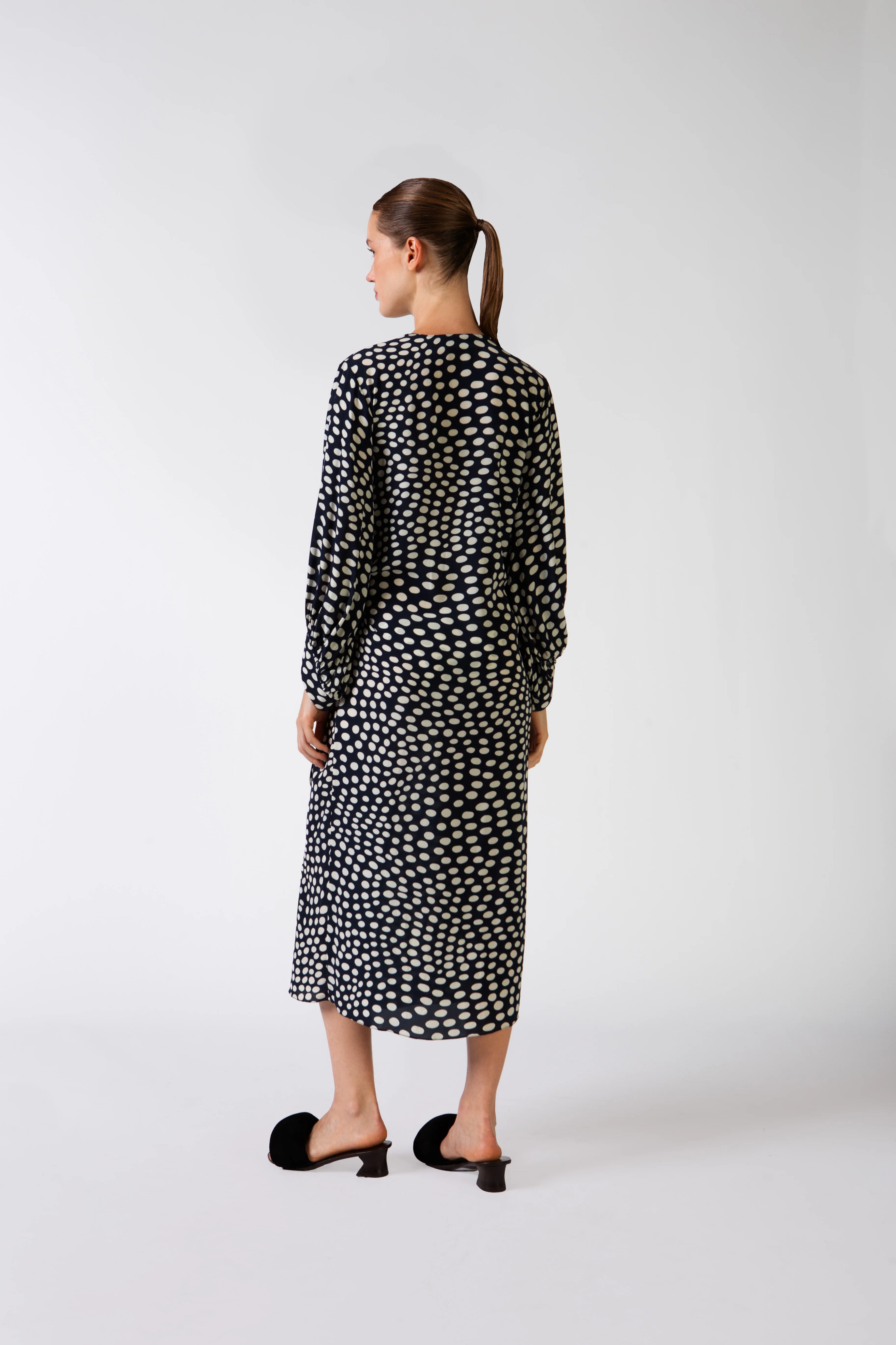 Pois Puff-Sleeved Long Robe - Image 2
