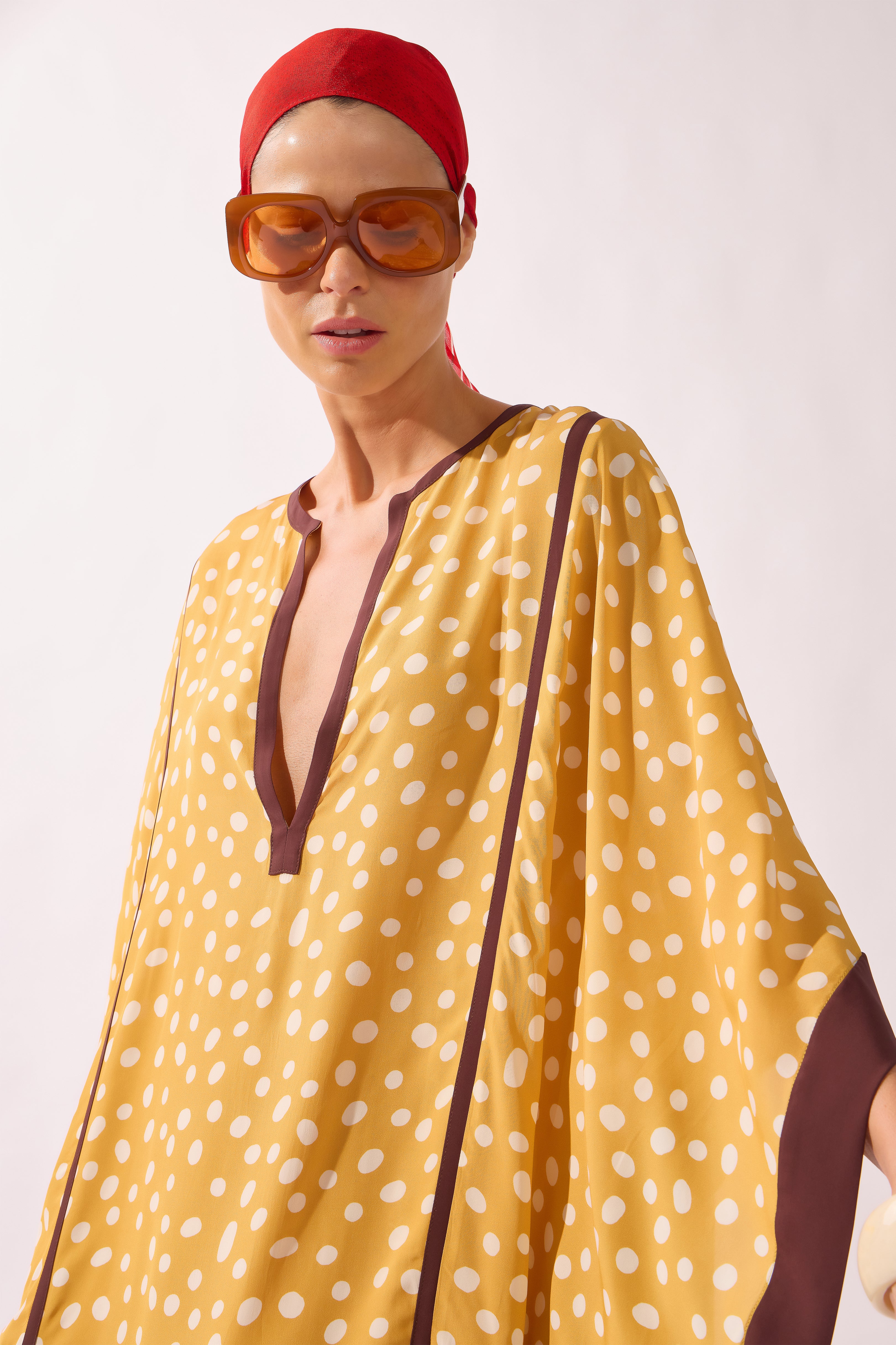 Polka Dots Maxi Kaftan - Image 3
