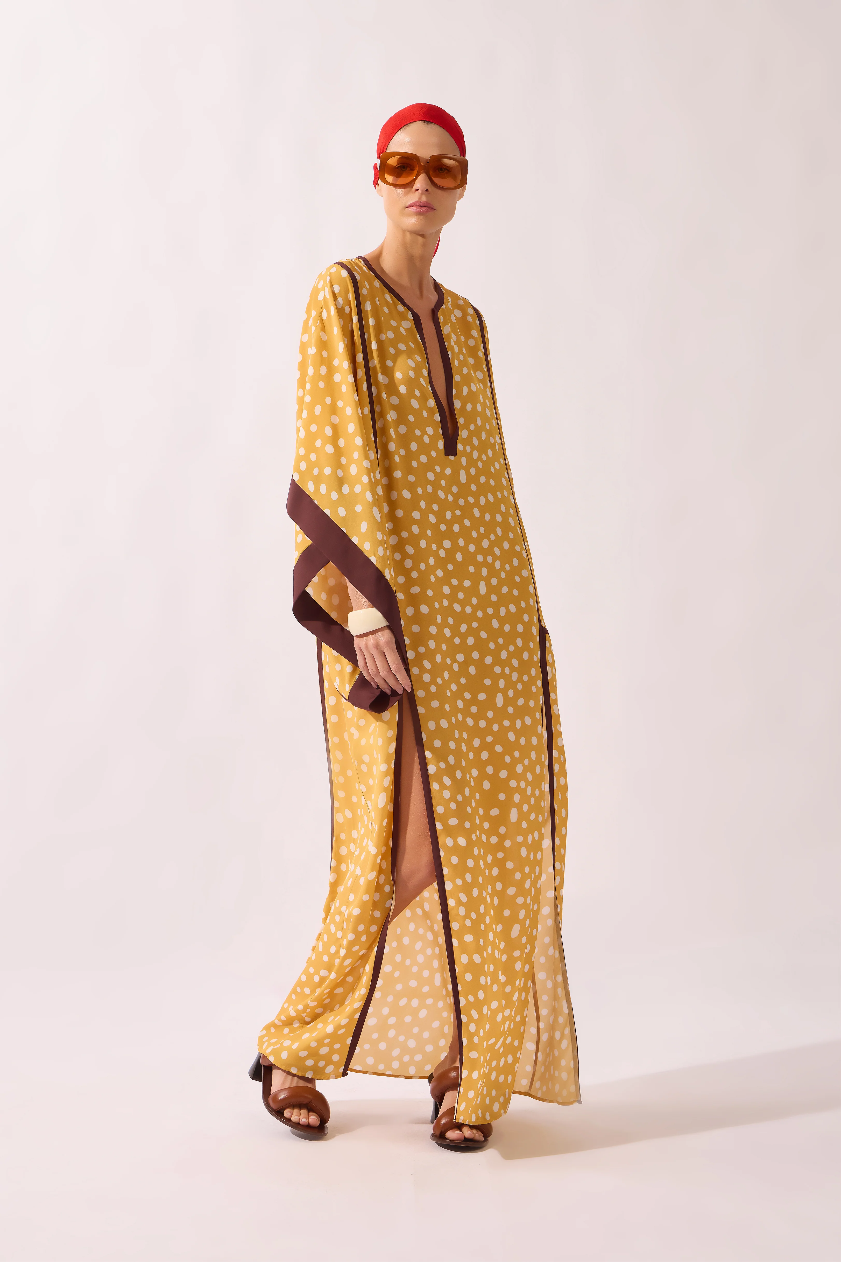 Polka Dots Maxi Kaftan - Image 4