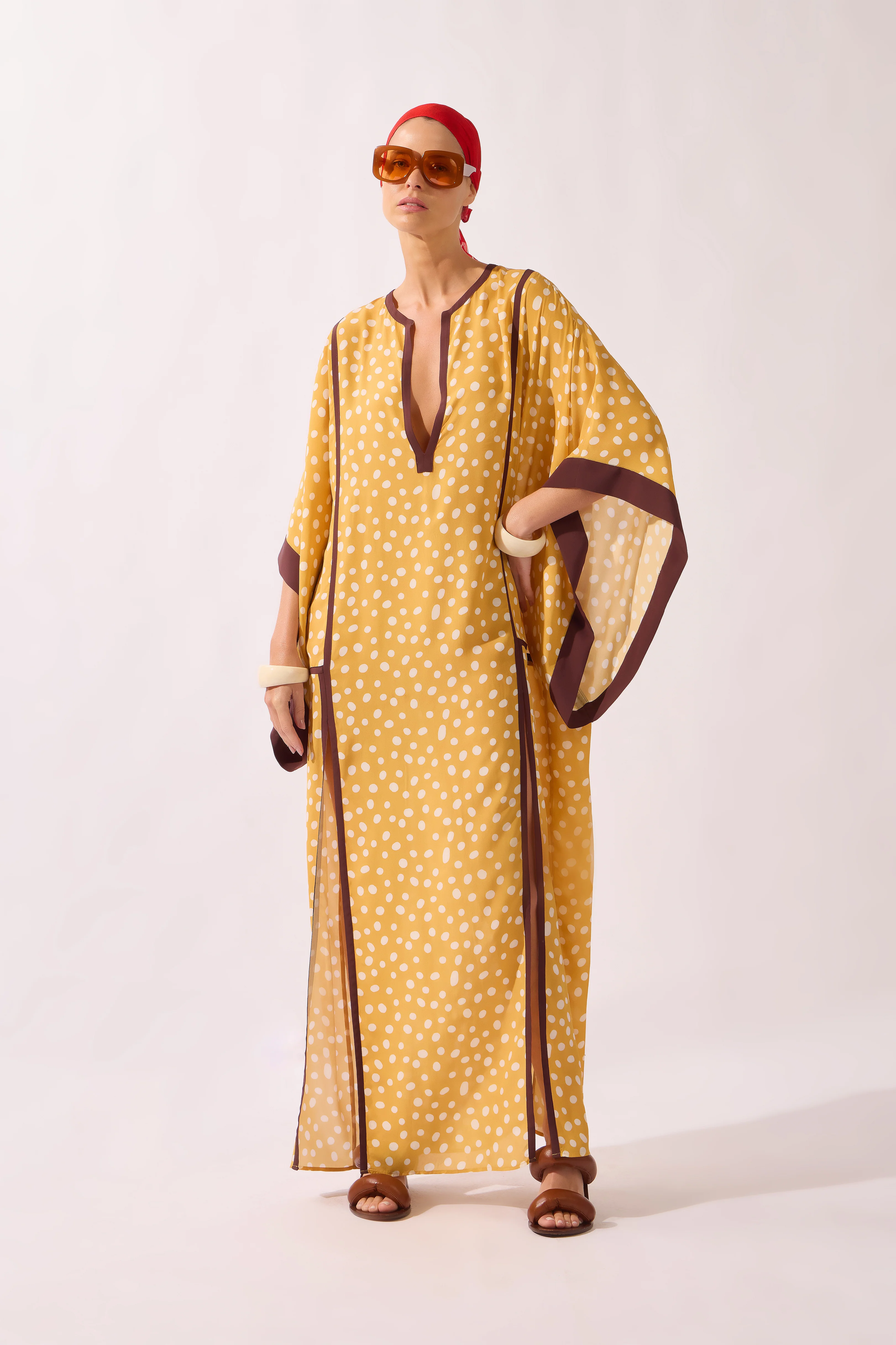 Polka Dots Maxi Kaftan - Image 5