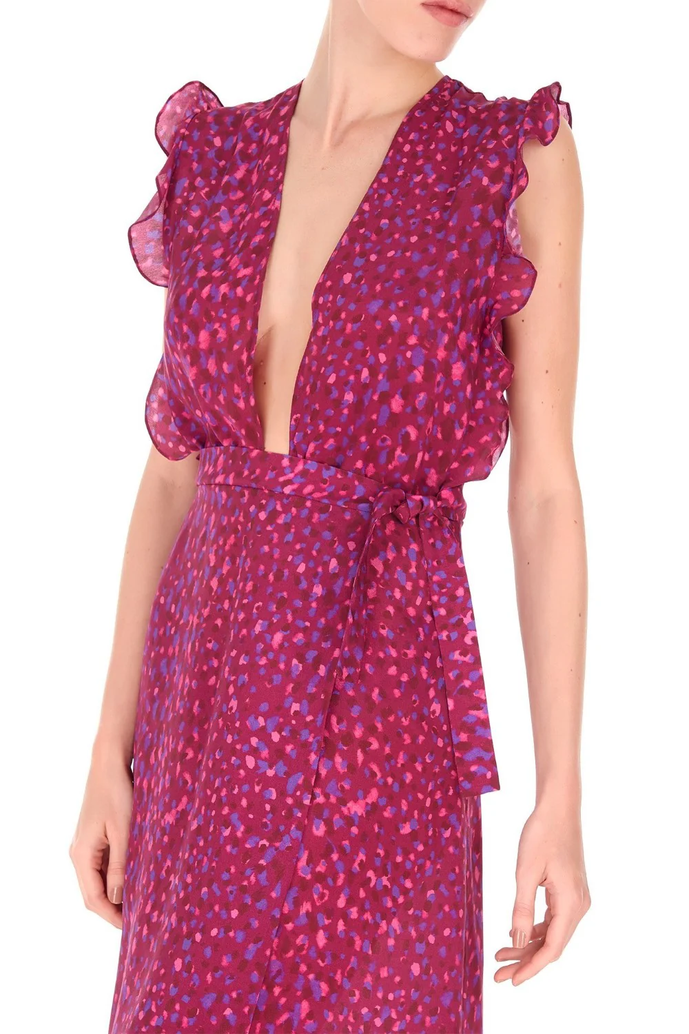 Pomegranate Dress with Ruffles - Image 2