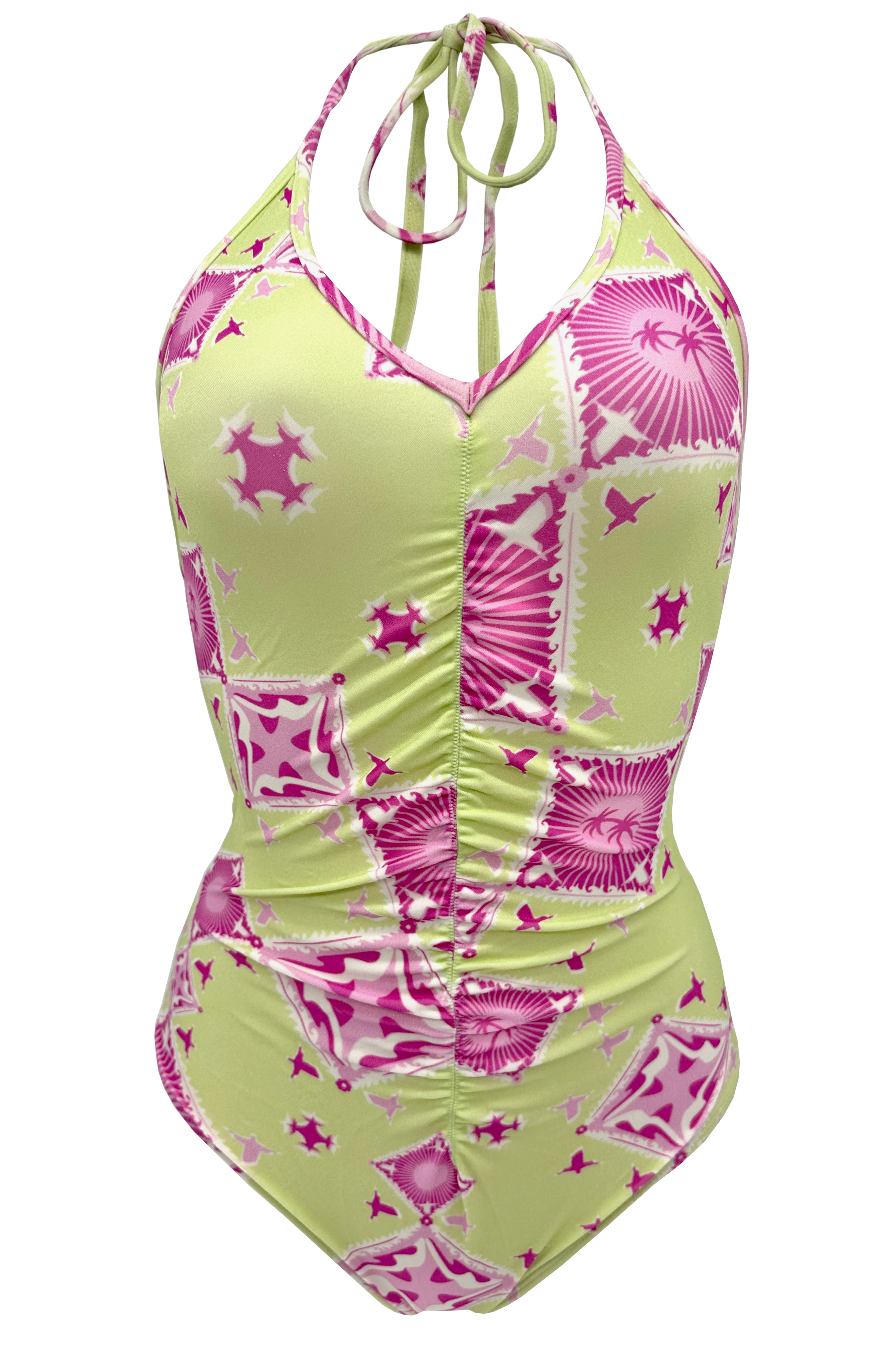 Rio Mosaic Print Halterneck Swimsuit - Image 8