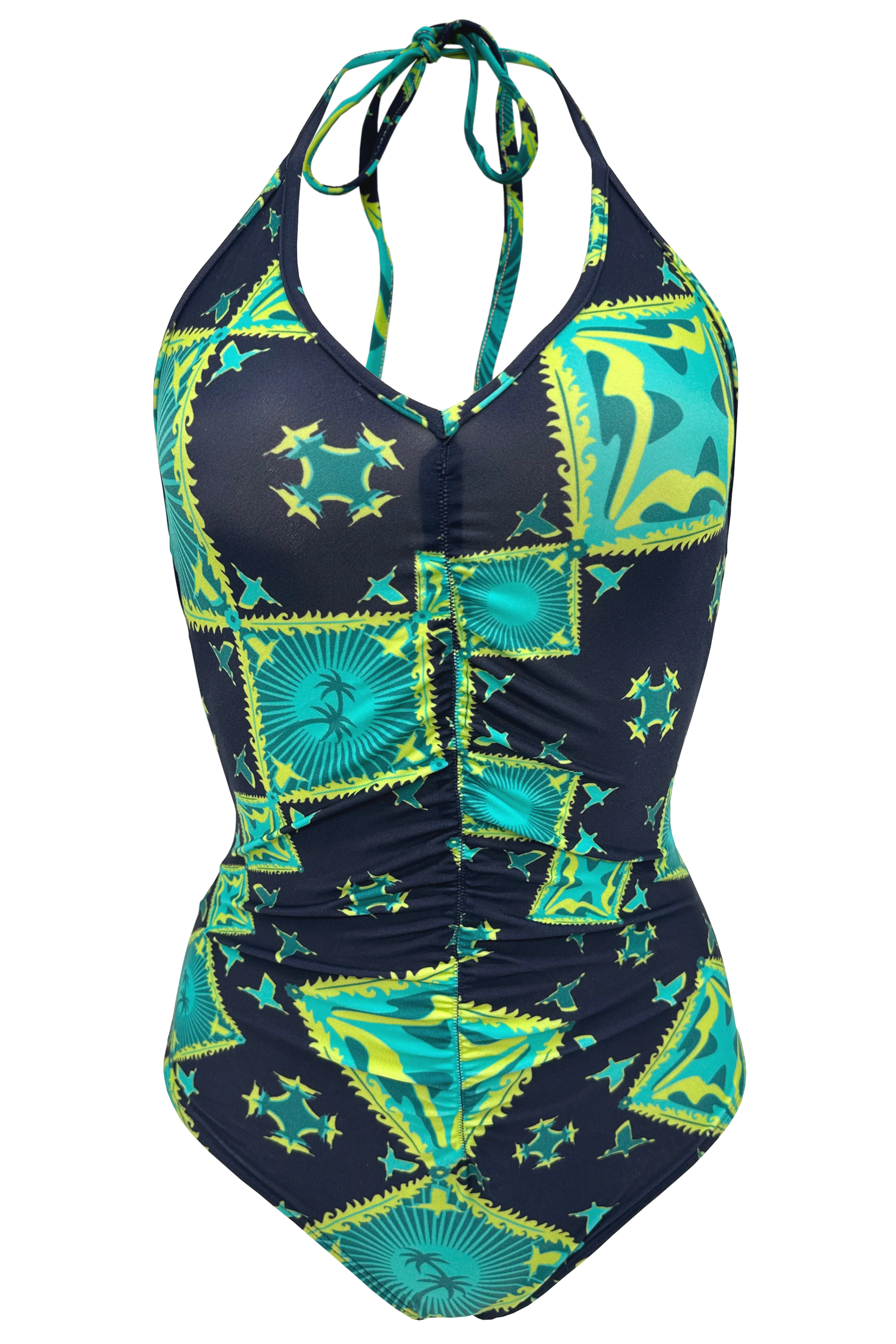 Rio Mosaic Print Halterneck Swimsuit - Image 9
