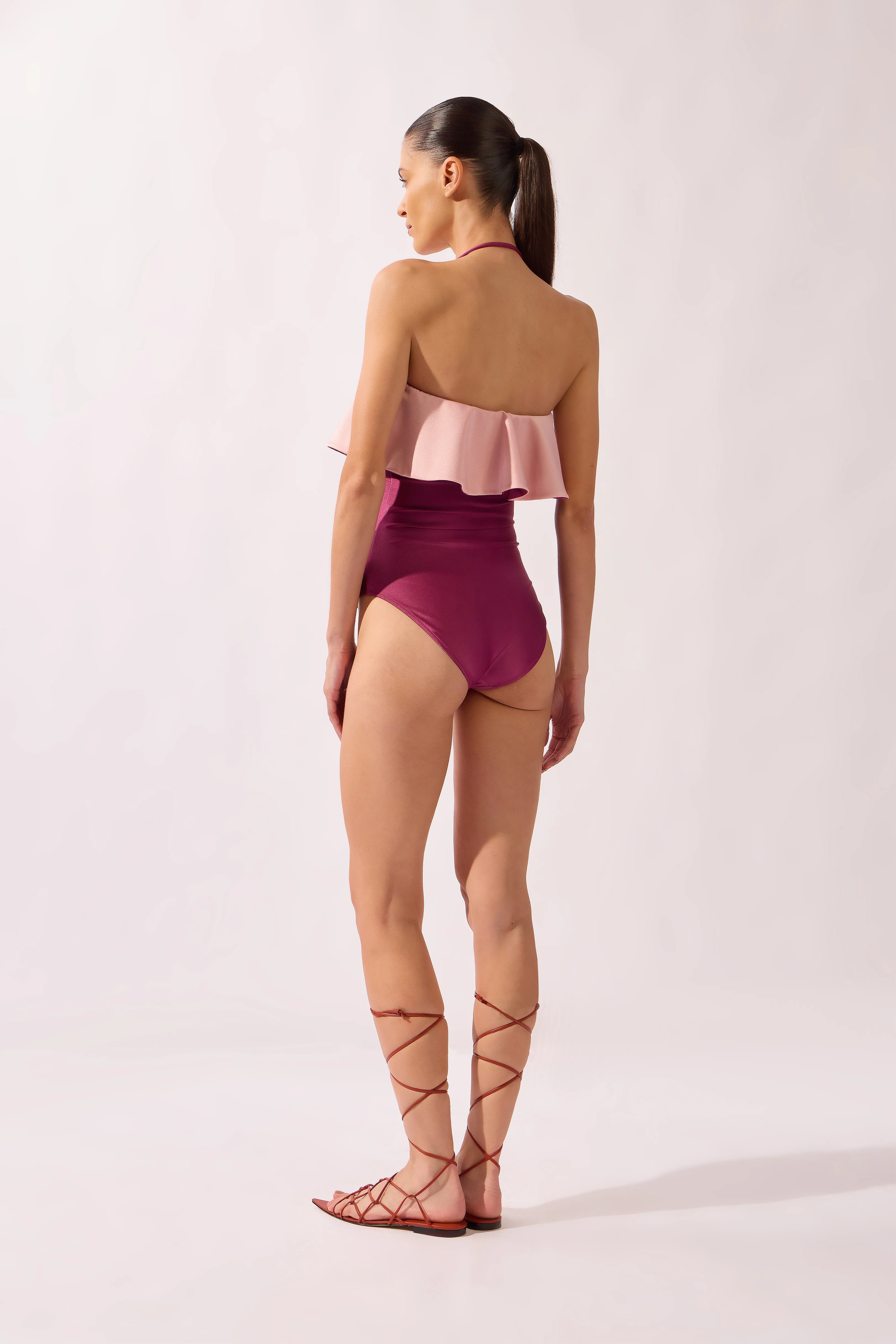 Ruffled Halterneck Swimsuit - Image 2