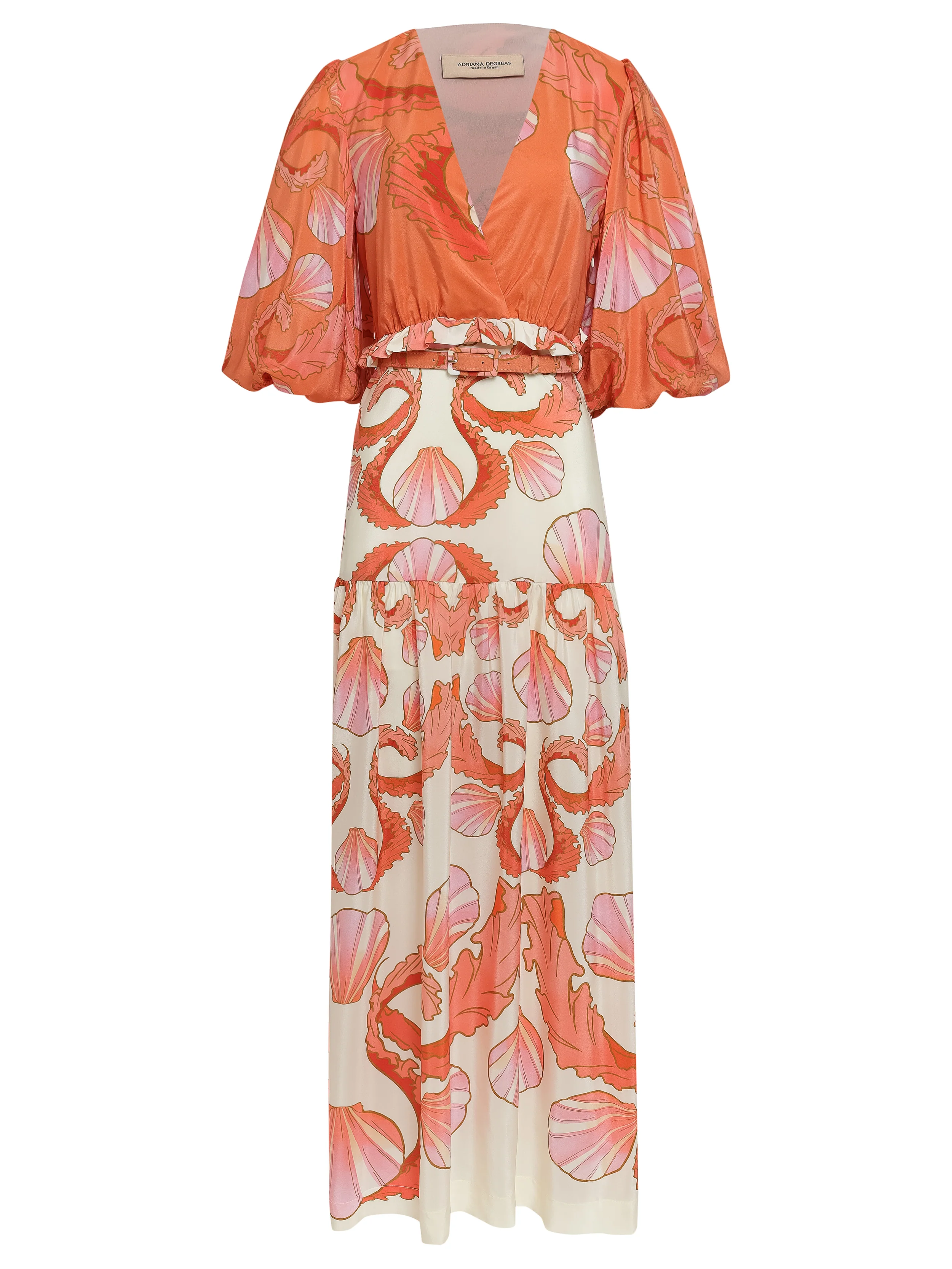 Seashell Long V-Neck Dress - Image 3