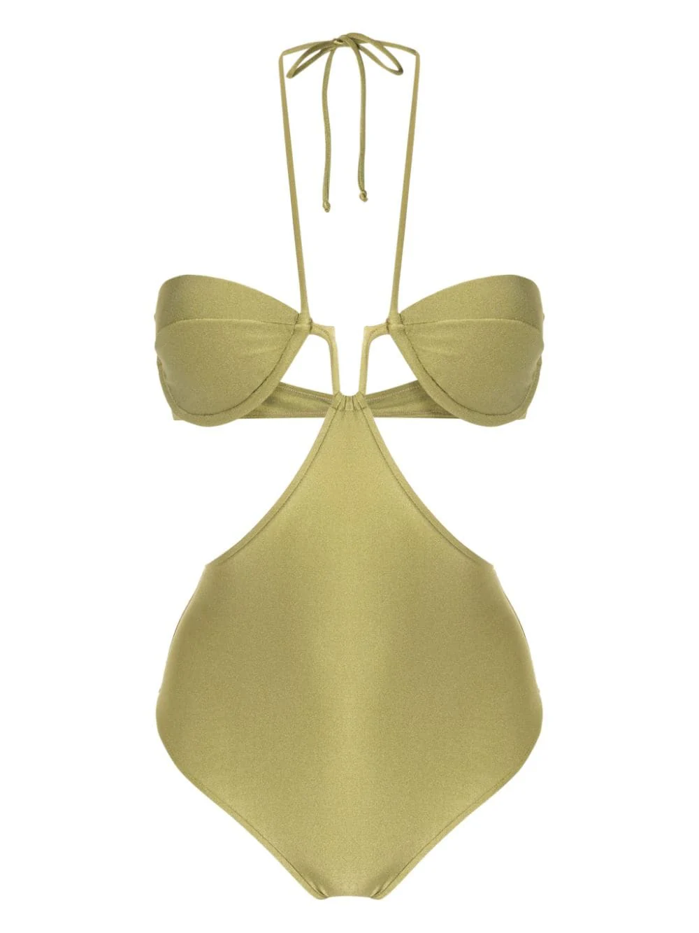 Seashell Solid Cut-Out Swimsuit - Image 2