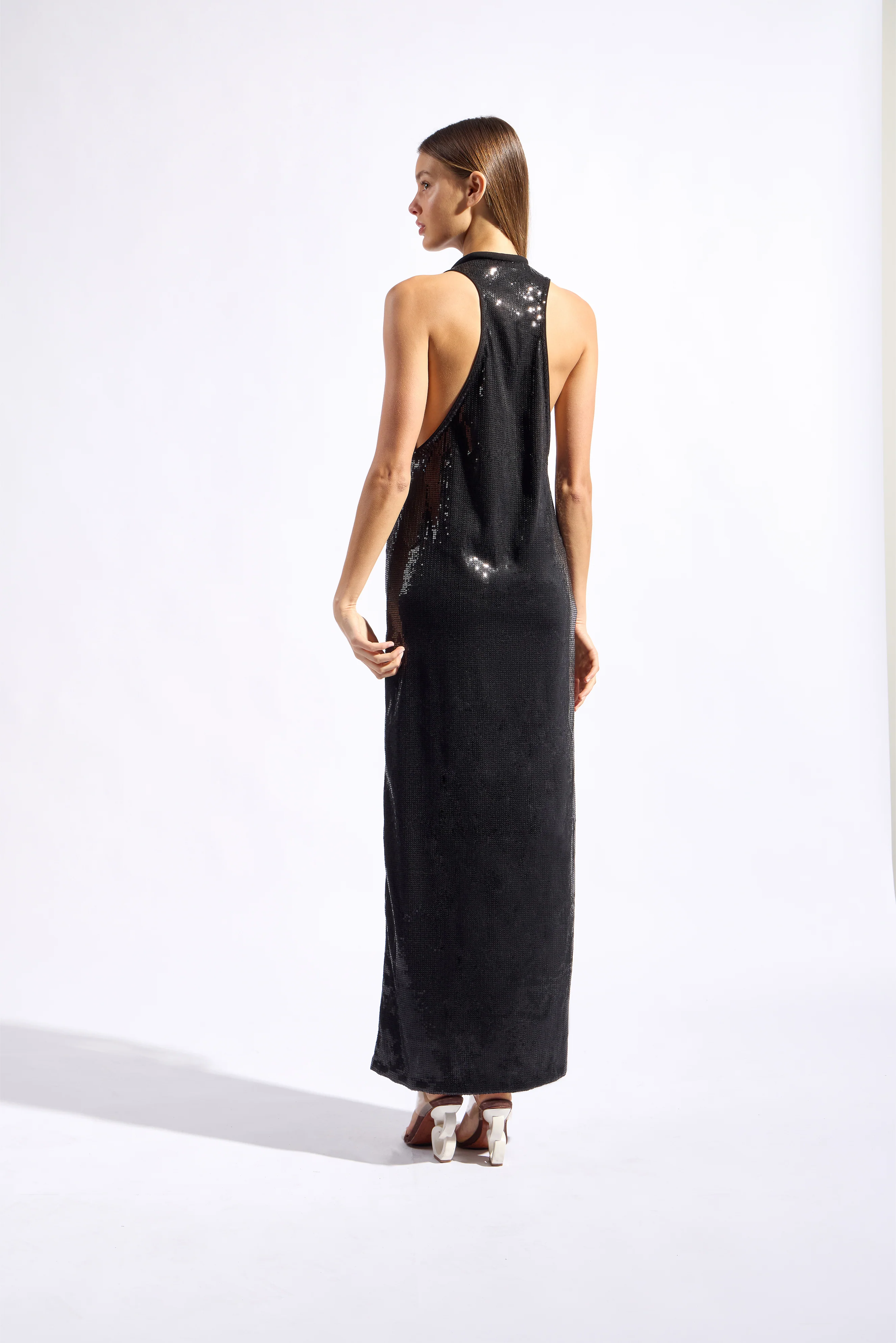 Sequin Plunge Maxi Dress - Image 2