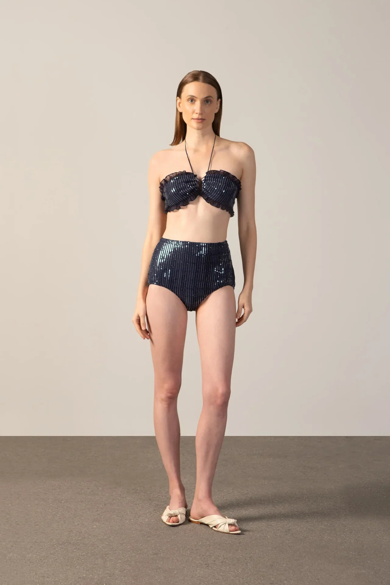 Sequins High-Waist Bikini
