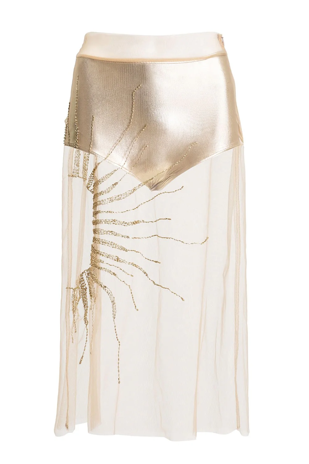 Soleil Embroidered Midi Skirt With Hot Pants - Image 2