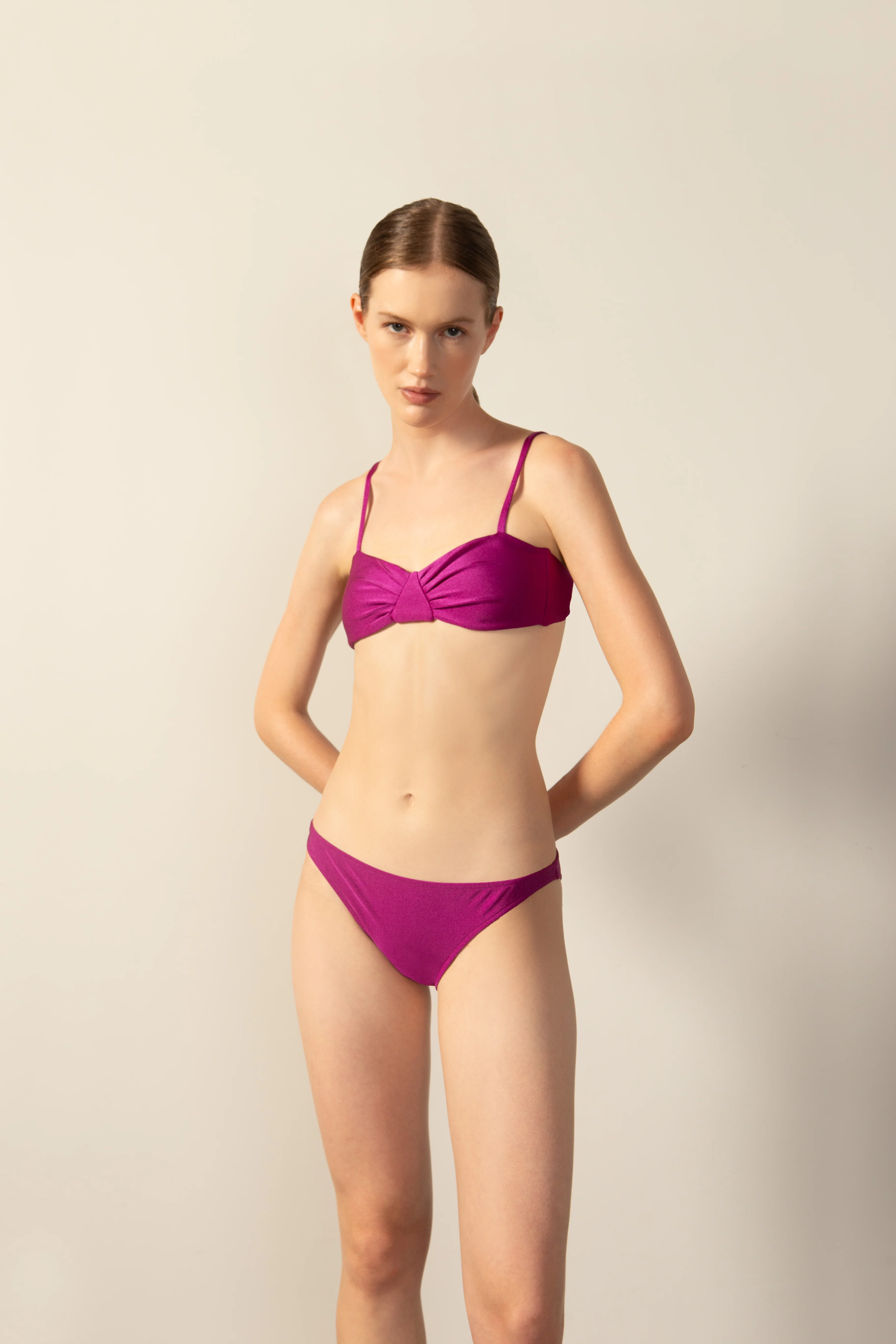 Solid Frilled Bikini Top - Image 3