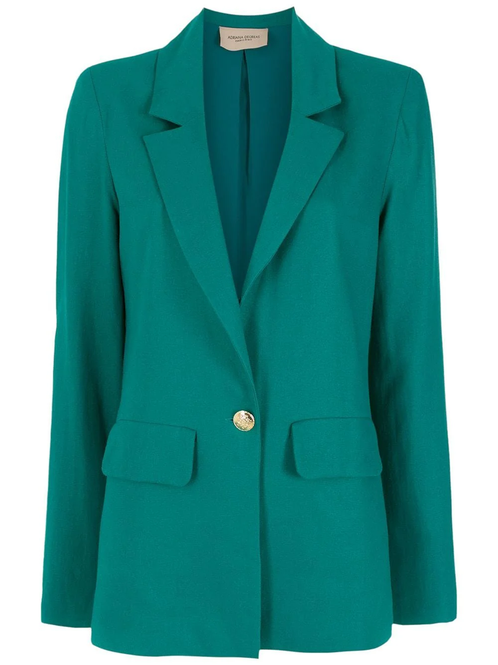 Solid Blazer With Button - Image 5