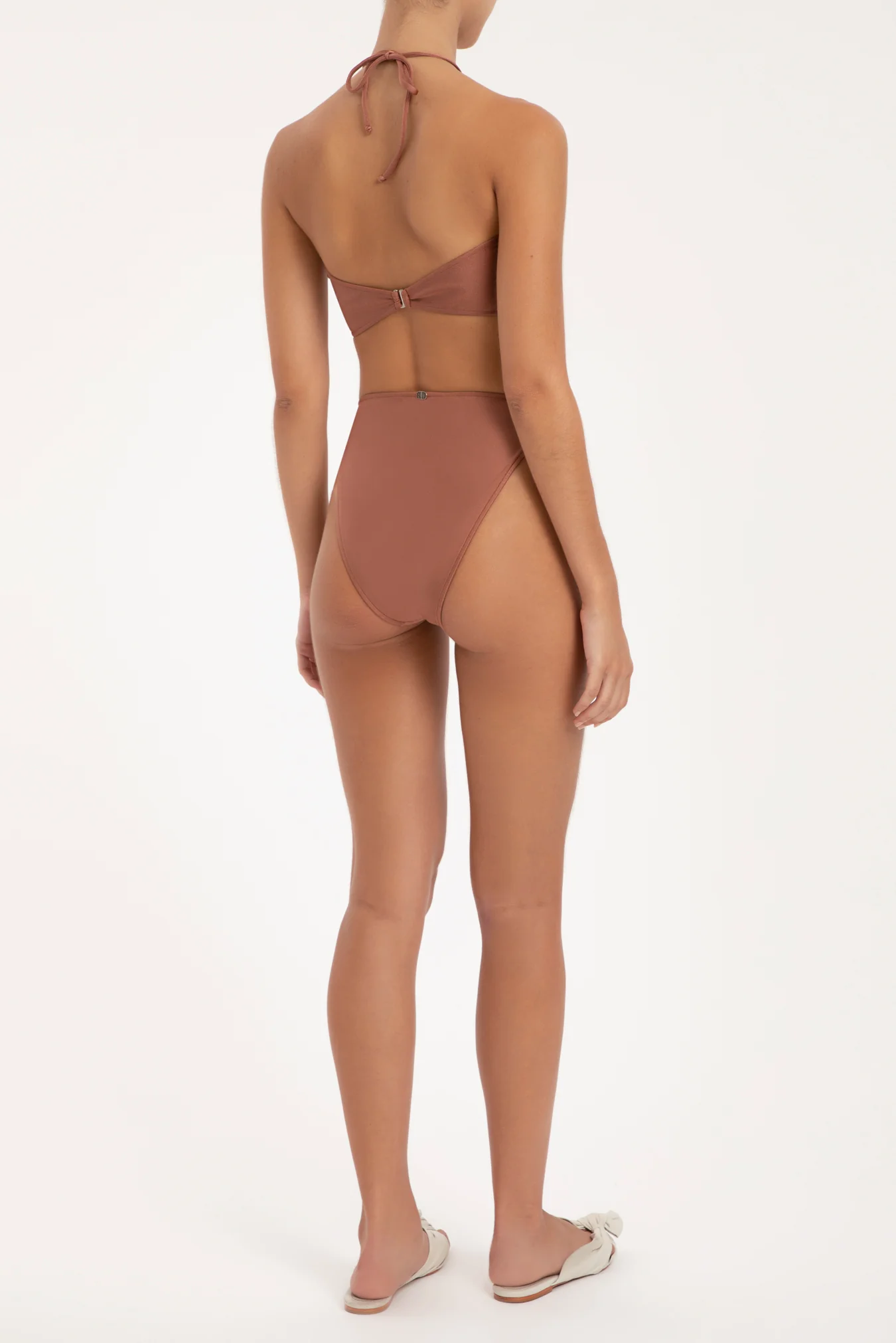 Solid Carre Vintage High-leg Halterneck Bikini - Image 3