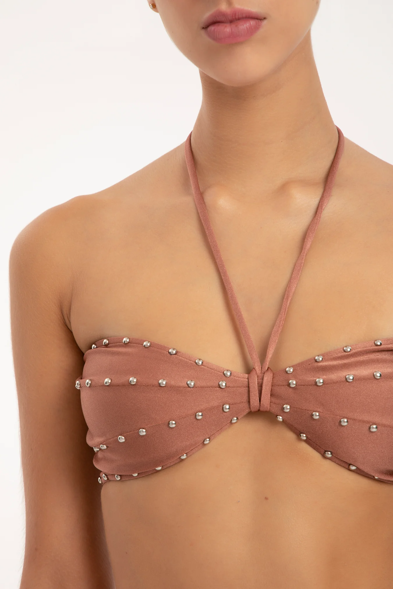 Solid Carre Vintage High-leg Halterneck Bikini - Image 4