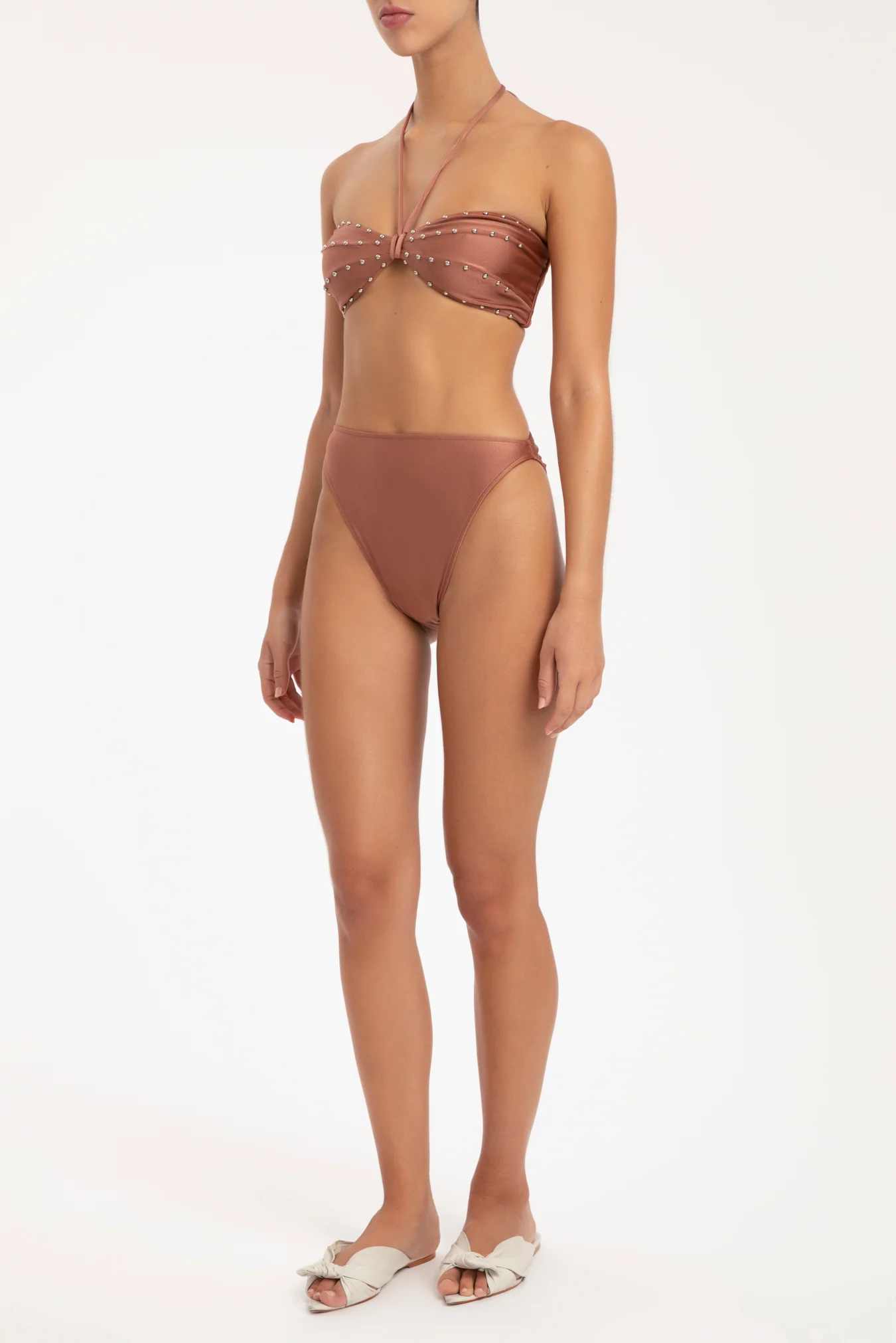 Solid Carre Vintage High-leg Halterneck Bikini - Image 6