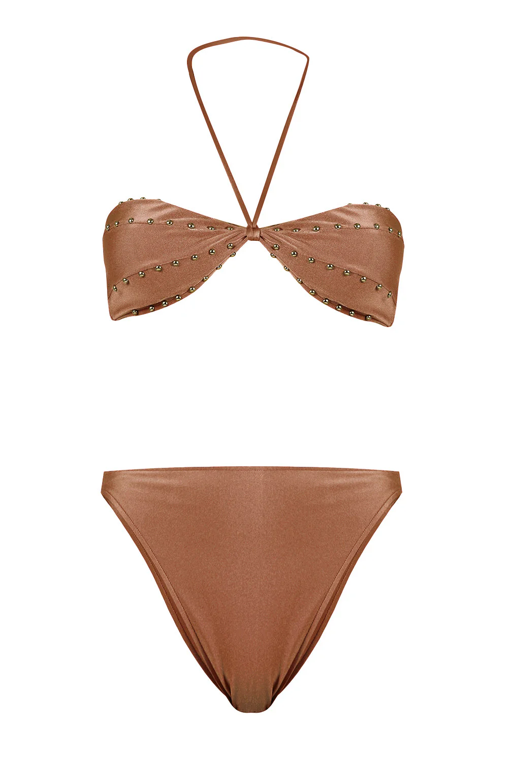 Solid Carre Vintage High-leg Halterneck Bikini - Image 7