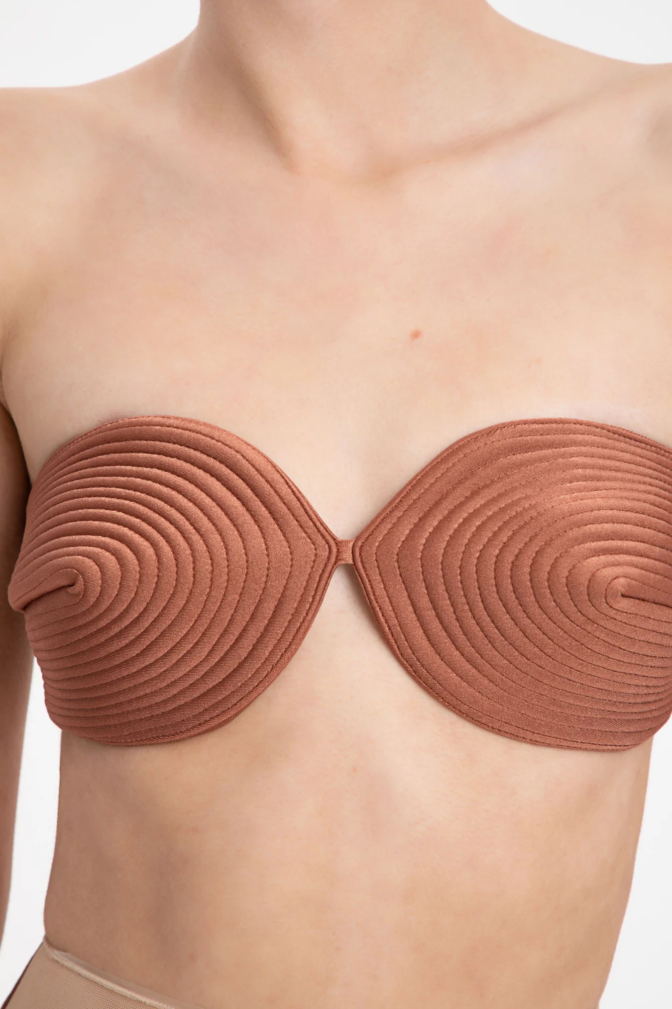 Solid Carre Vintage High-Waisted Matelasse Bikini - Image 3